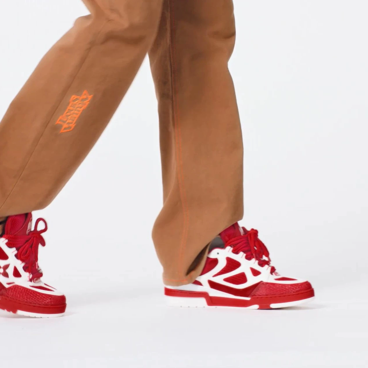 Replica bags Louis Vuitton LV Skate Sneaker Since 54 Monogram Flowers Red 1AARS4