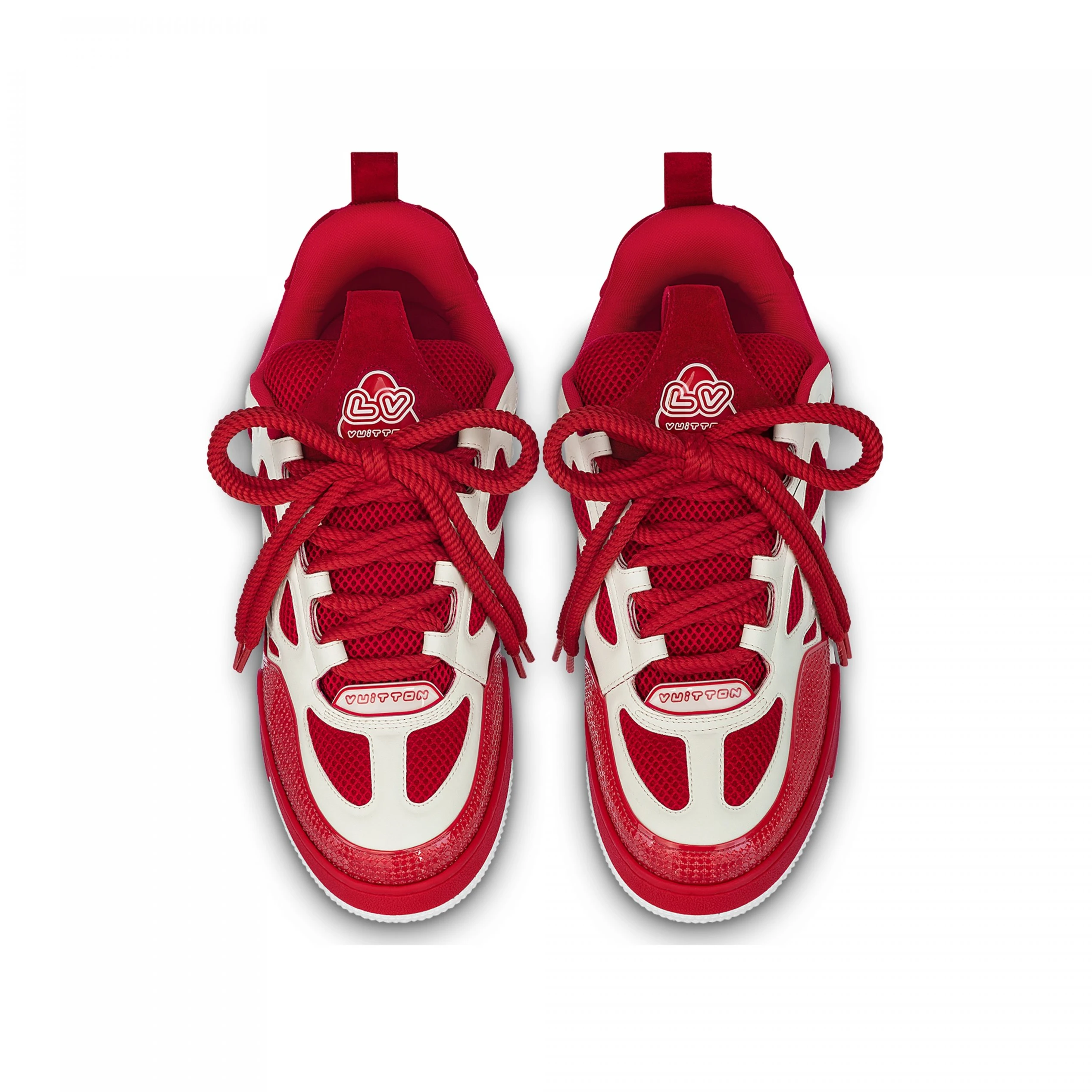 Replica bags Louis Vuitton LV Skate Sneaker Since 54 Monogram Flowers Red 1AARS4