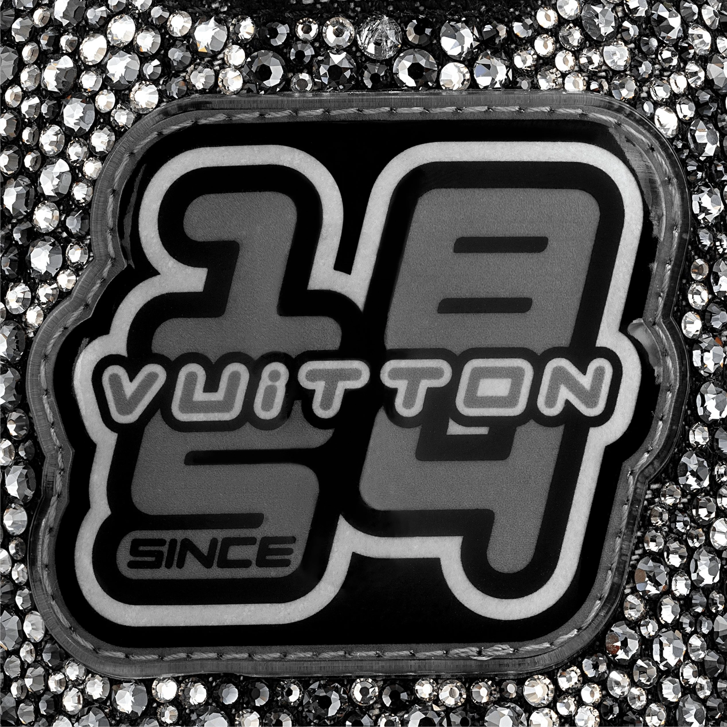 Replica bags lv Louis Vuitton LV Skate Sneaker Swarovski Crystals Monogram Denim Black 1ABMHZ