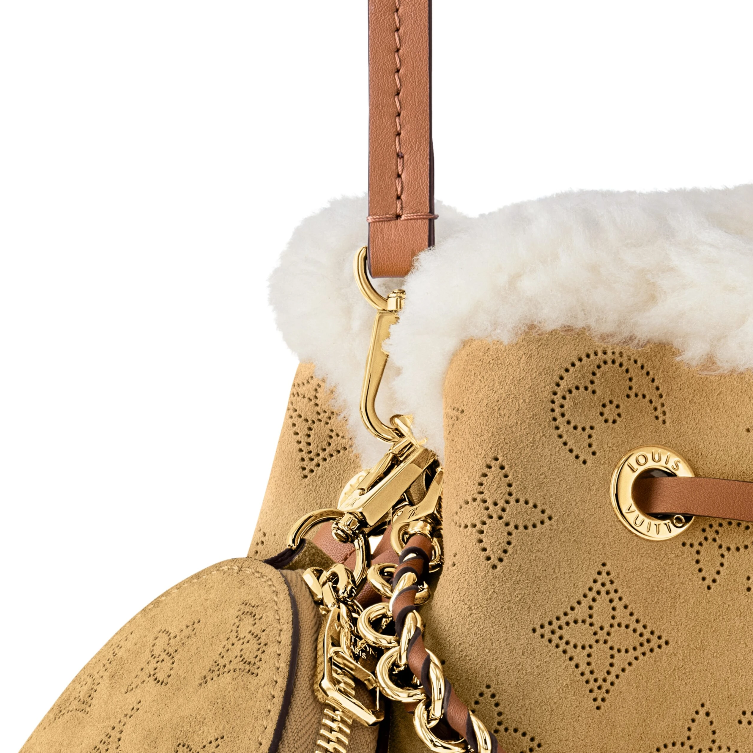 Lv belts replica Louis Vuitton LV Ski M11839 Bella Mahina Suede Beige