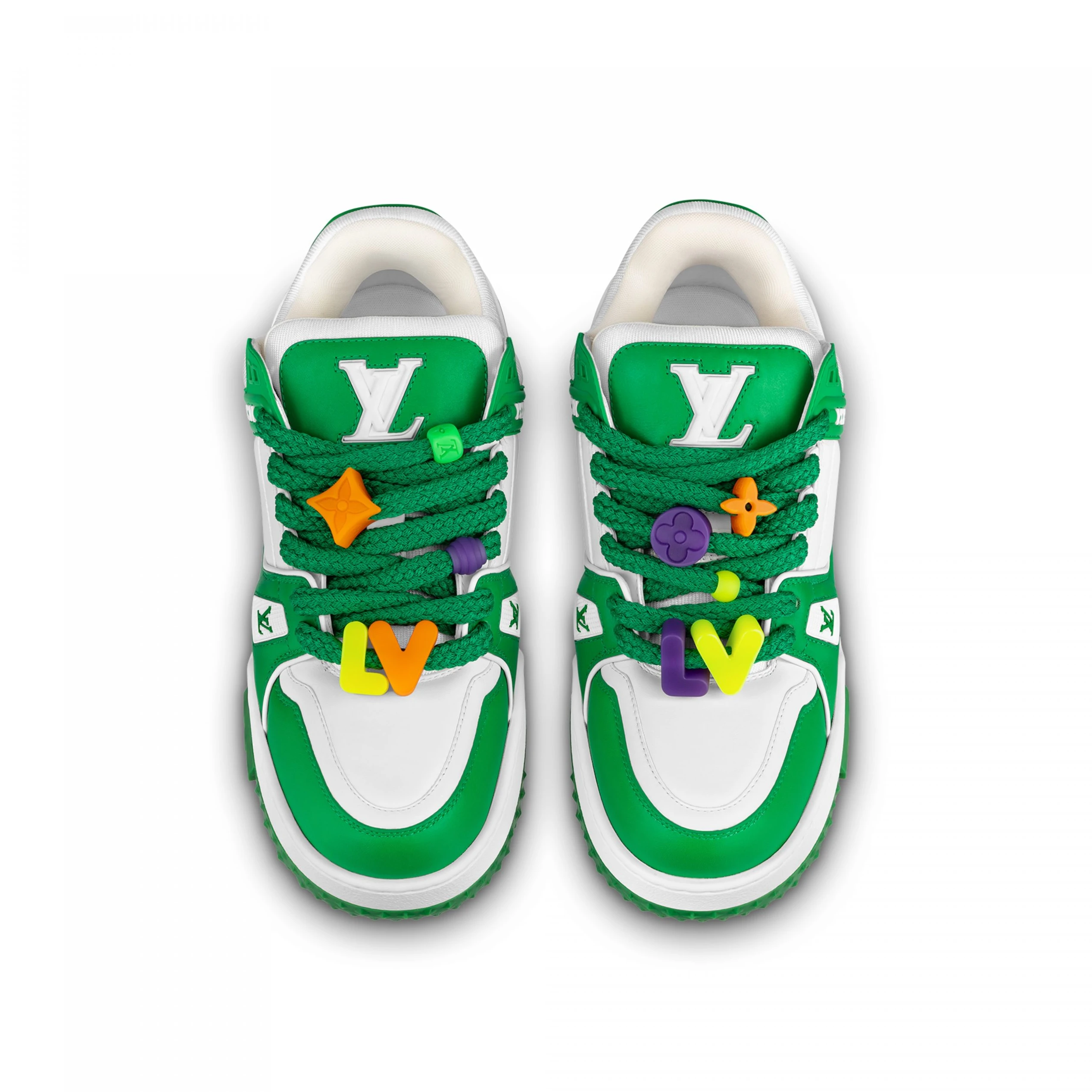 Top lv Louis Vuitton LV Trainer Maxi Sneaker Green 1AB8SC