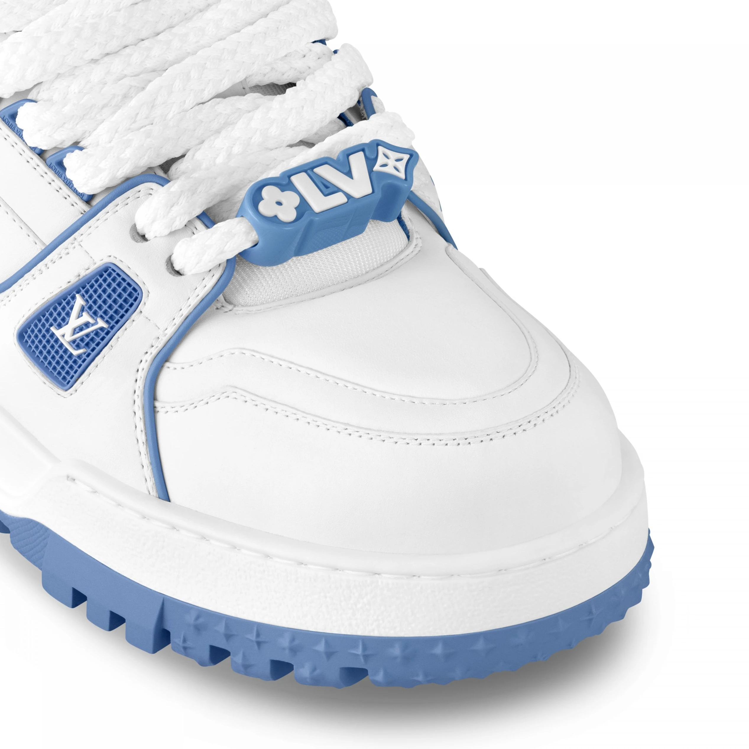 Top lv Louis Vuitton LV Trainer Maxi Sneaker Sky Blue 1ACPQY