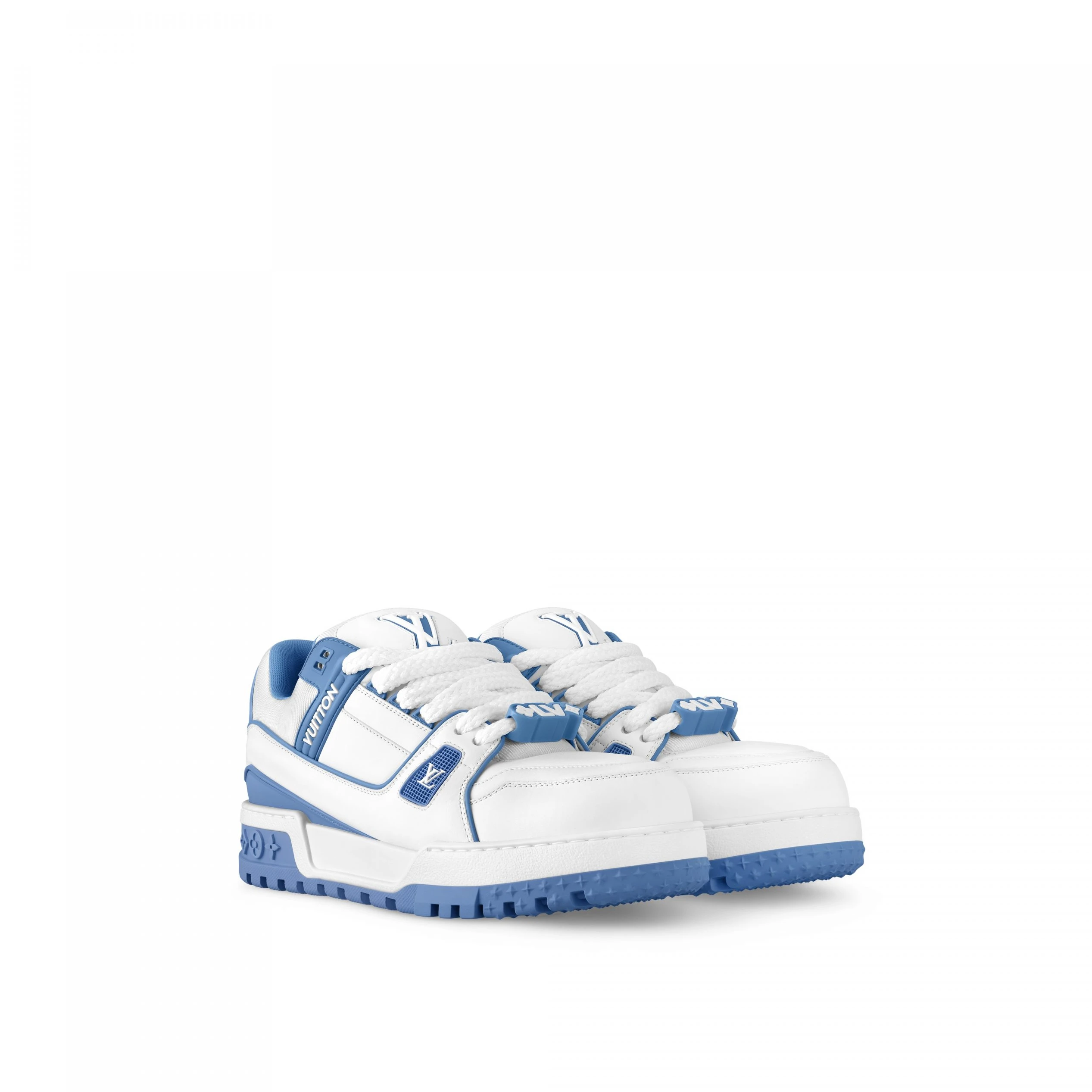 Top lv Louis Vuitton LV Trainer Maxi Sneaker Sky Blue 1ACPQY