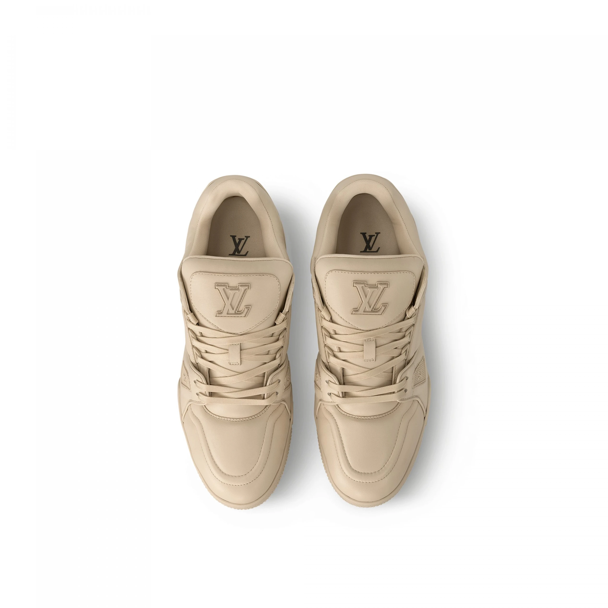 Lv belts replica Louis Vuitton LV Trainer Sneaker Calf leather Beige 1AC5BR