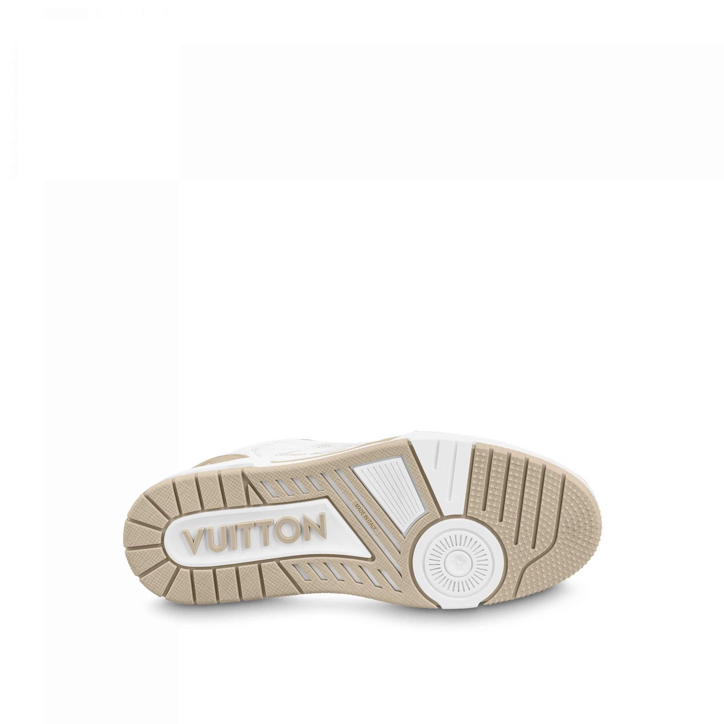 Mythick Louis Vuitton LV Trainer Sneaker Velcro strap Monogram denim Beige 1A9ZC0