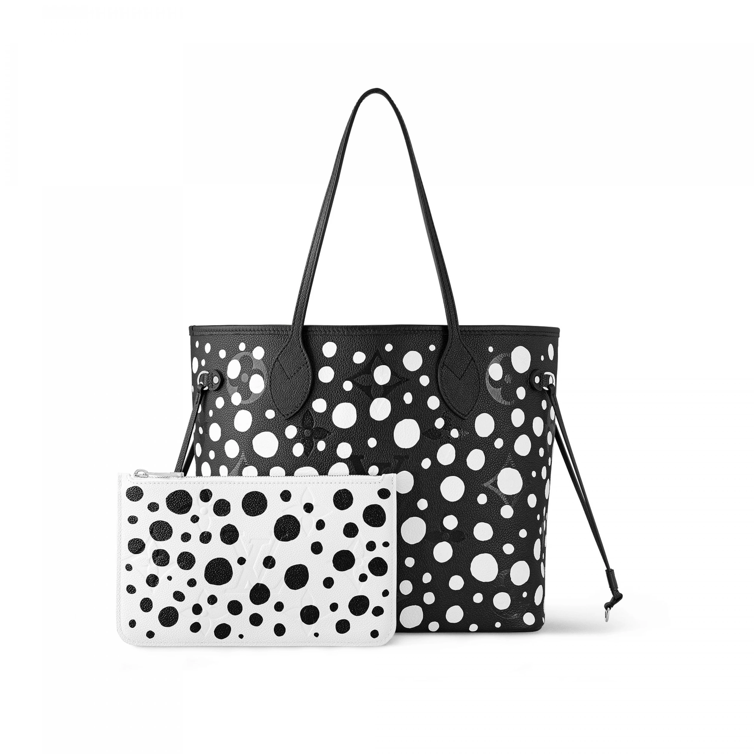 Top lv Louis Vuitton LV x YK Neverfull MM M46390 Black white