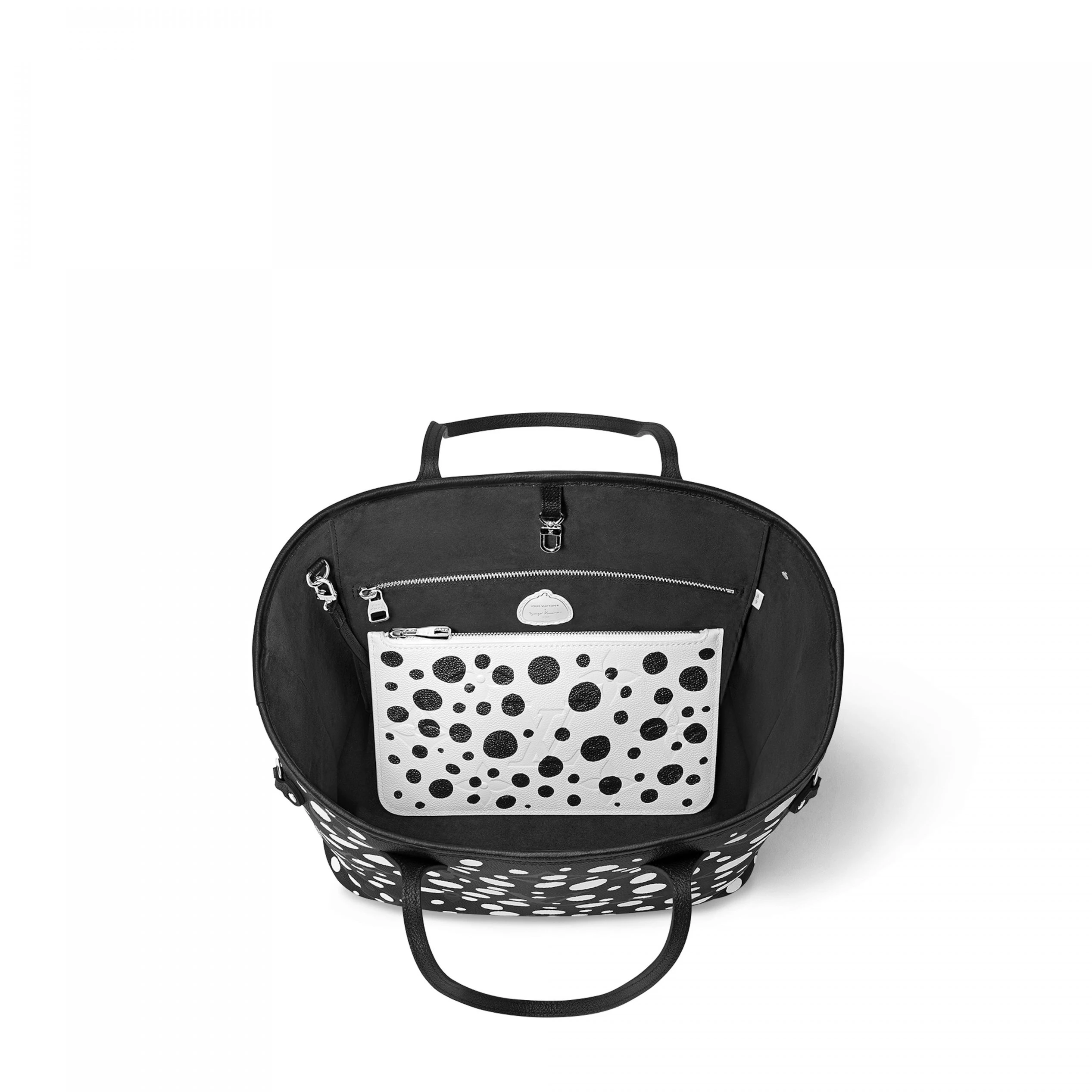 Top lv Louis Vuitton LV x YK Neverfull MM M46390 Black white