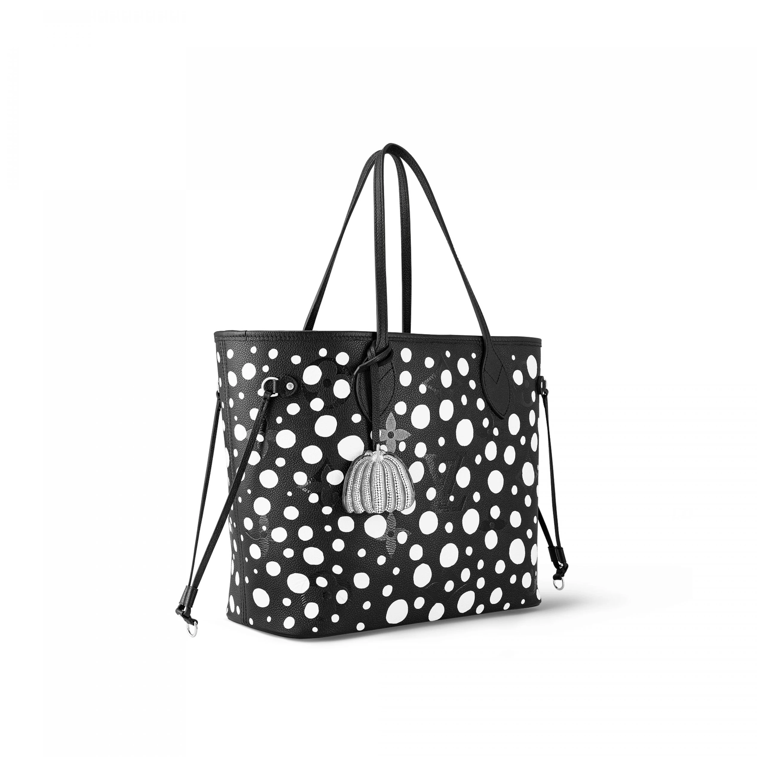 Top lv Louis Vuitton LV x YK Neverfull MM M46390 Black white