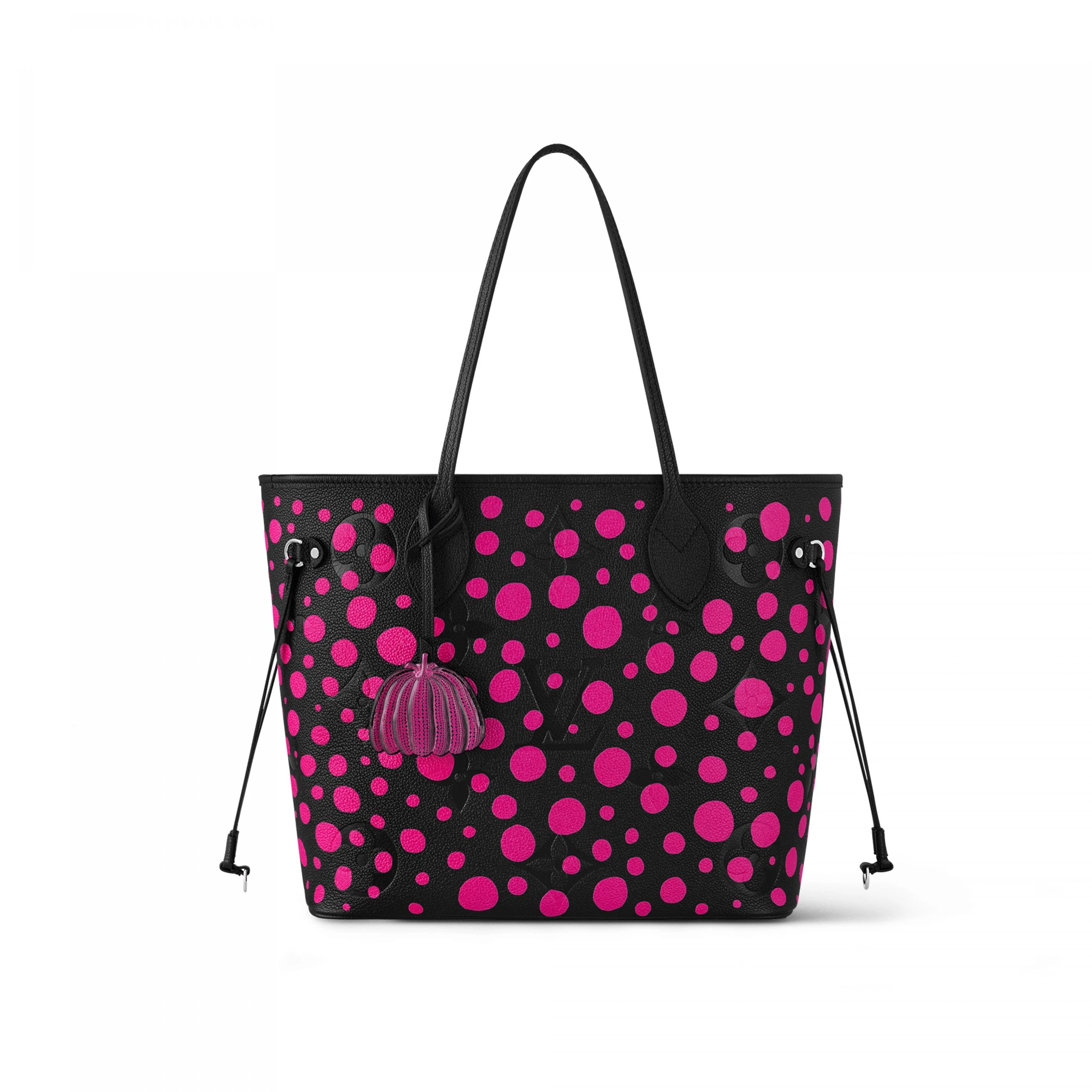 Louis Vuitton LV x YK Neverfull MM M46419 Noir Fuchsia