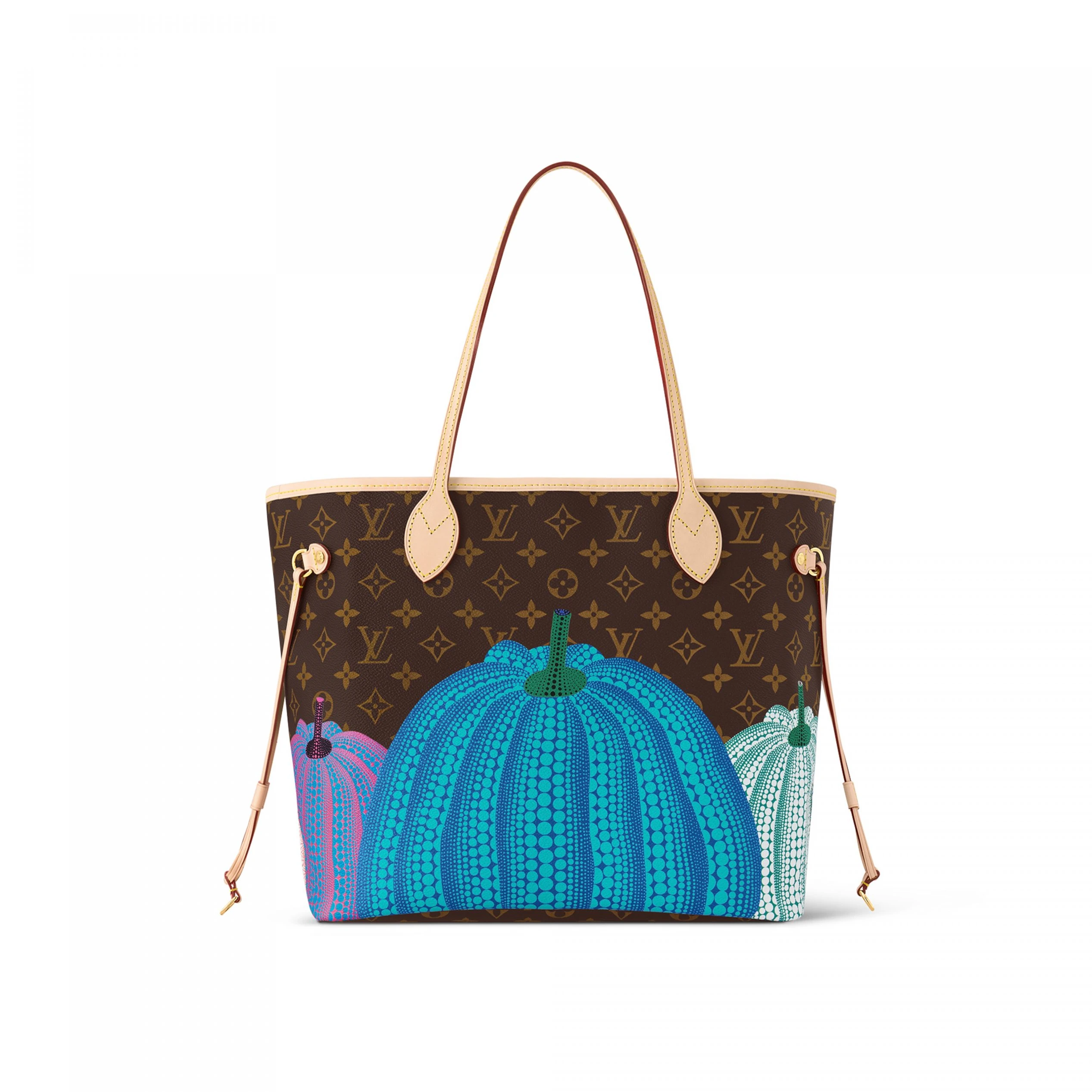 Replica bags lv Louis Vuitton LV x YK Neverfull MM M46468 Pumpkin print