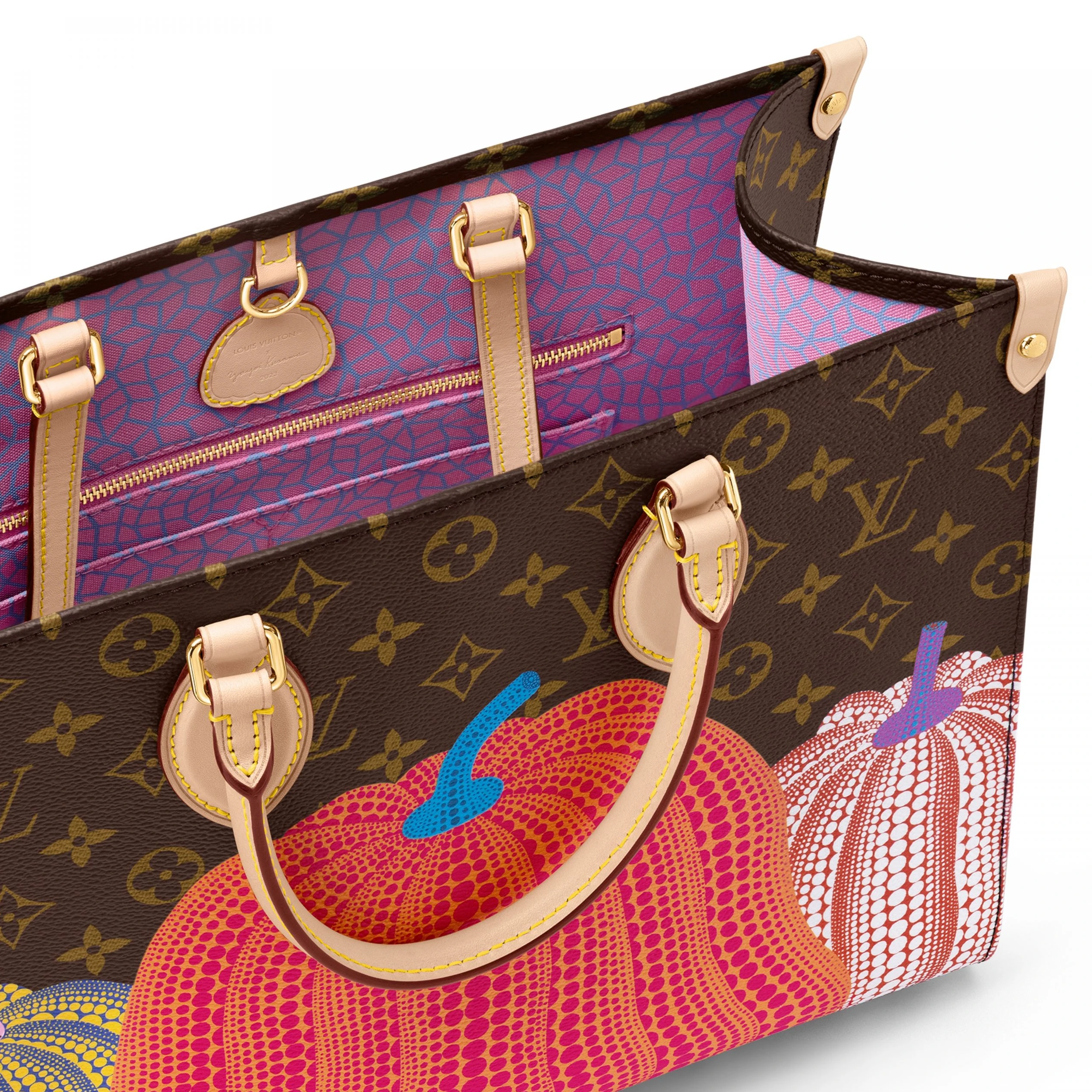 Replica bag Louis Vuitton LV x YK OnTheGo MM M46466 Pumpkin print