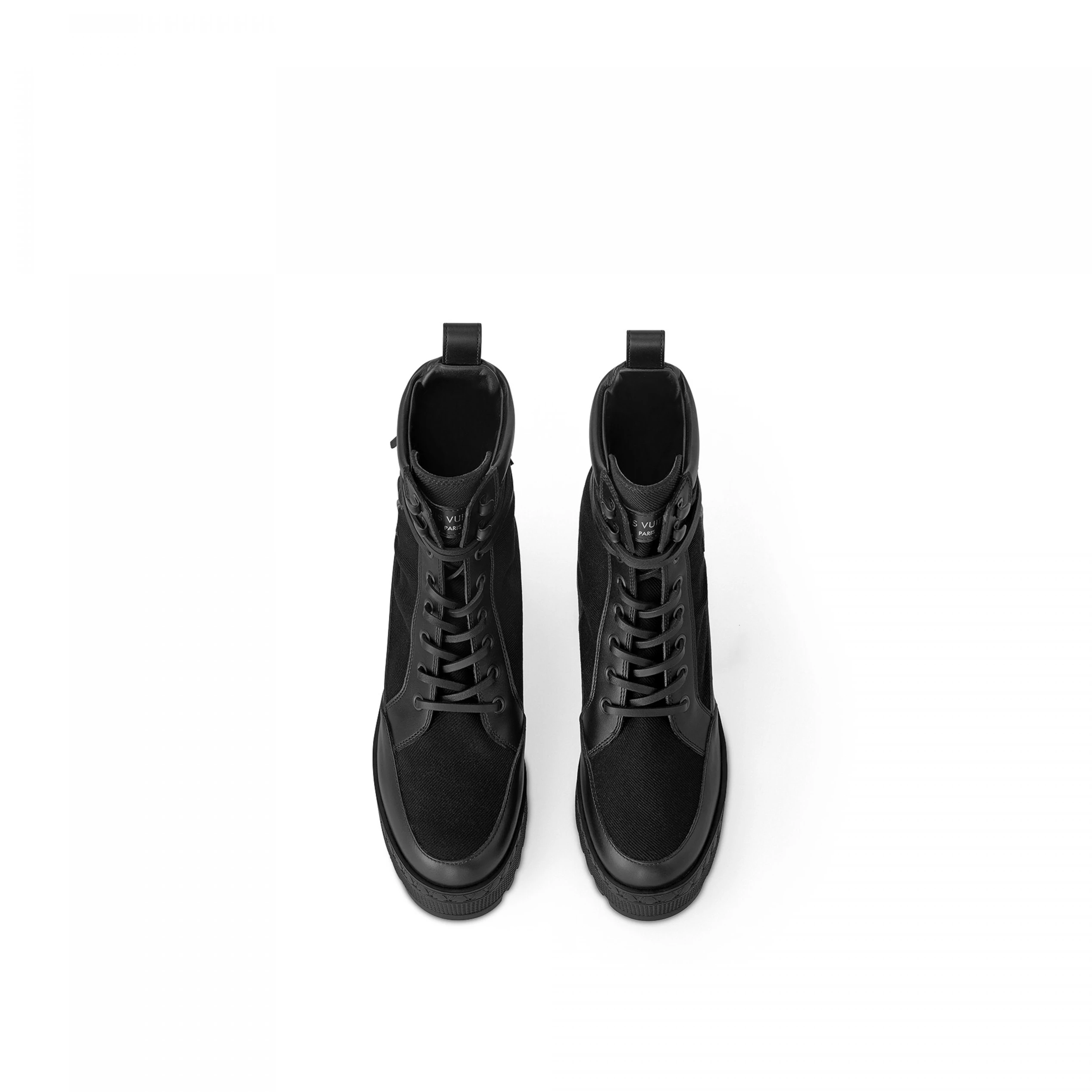 Top lv Louis Vuitton Laureate Platform Desert Boot Black 1AC7RU