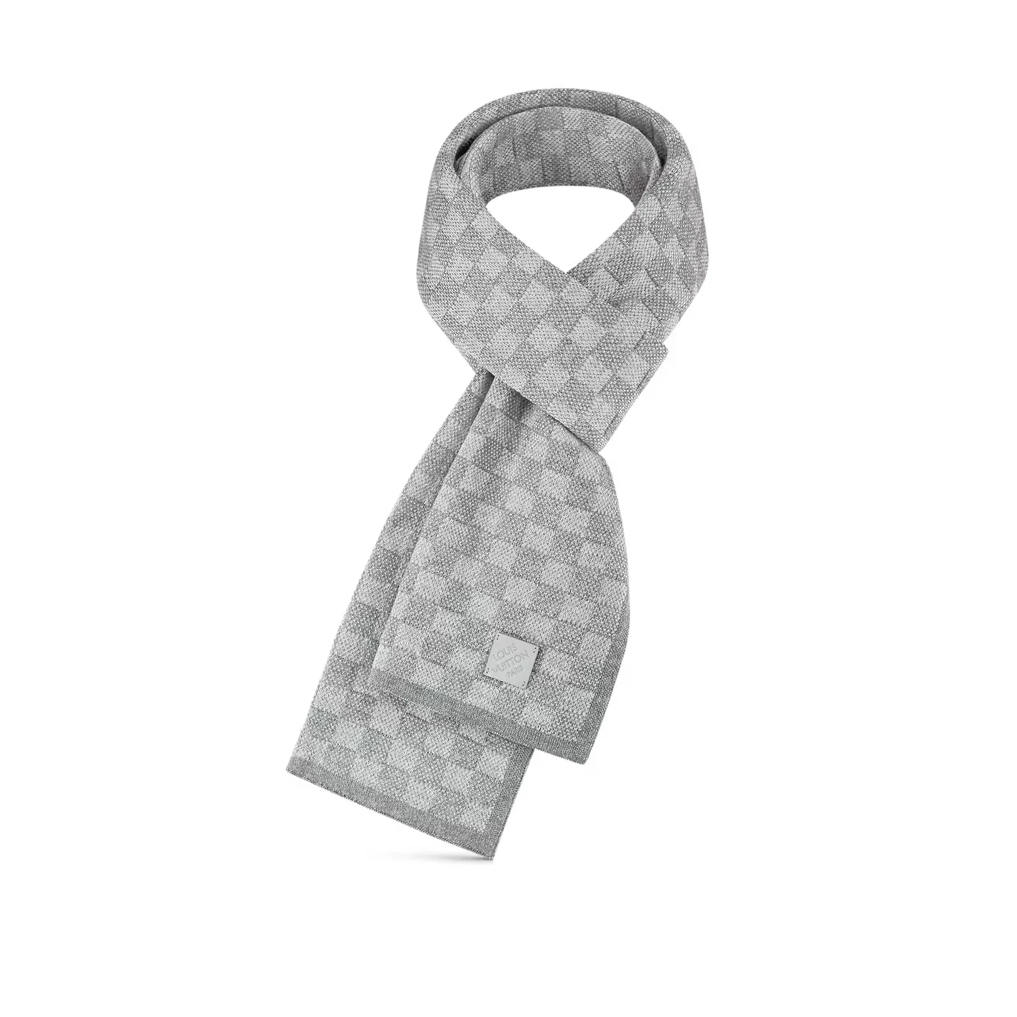 Top lv Louis Vuitton Light Grey M77989 Néo Petit Damier Scarf