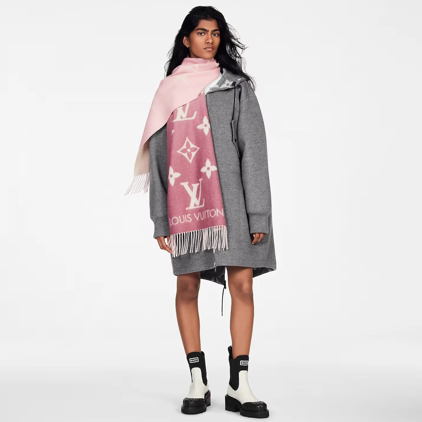Replica bags lv Louis Vuitton Light Pink M77375 Reykjavik Gradient Scarf