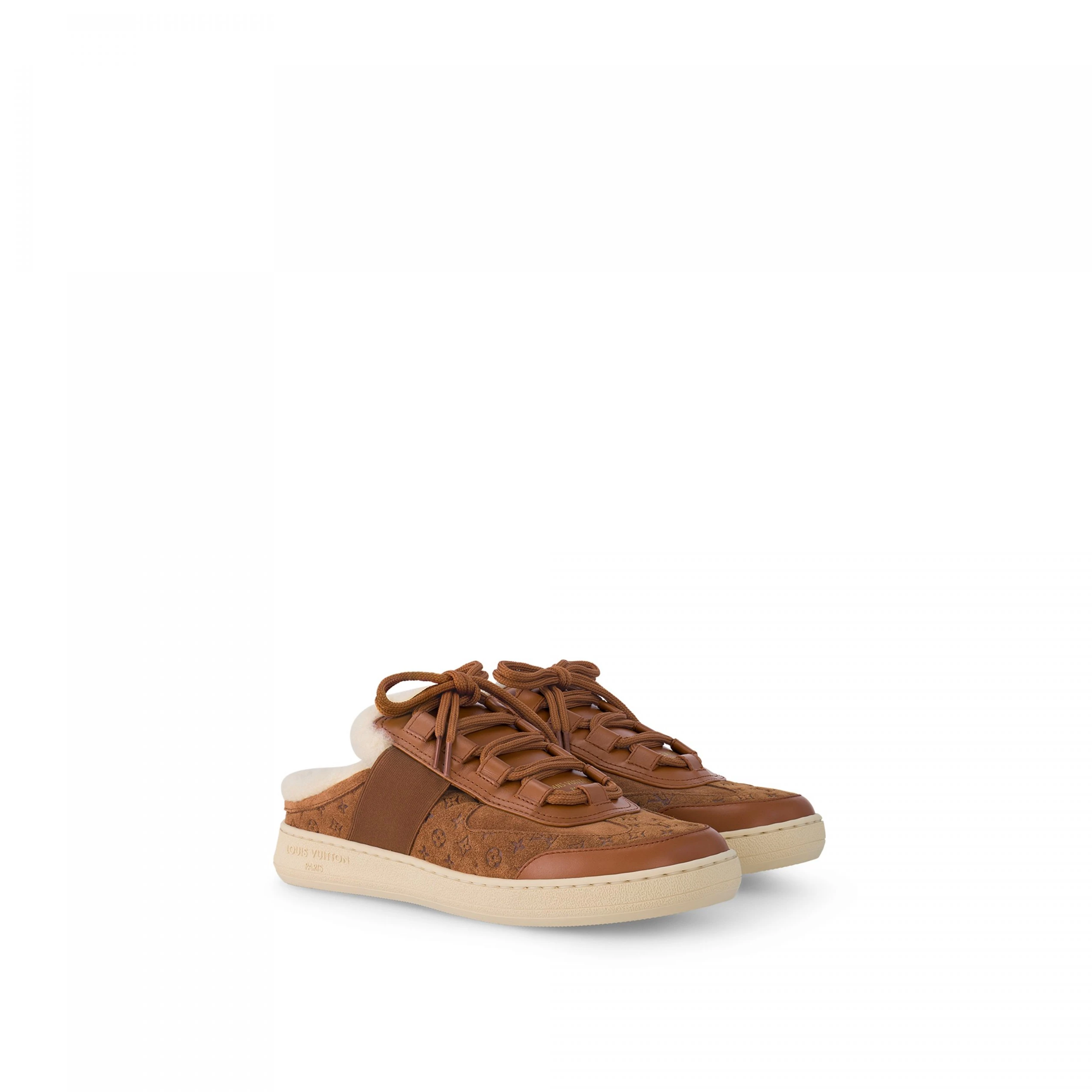 Lv belts replica Louis Vuitton Lous Open Back Sneaker Cognac Brown 1ACADB