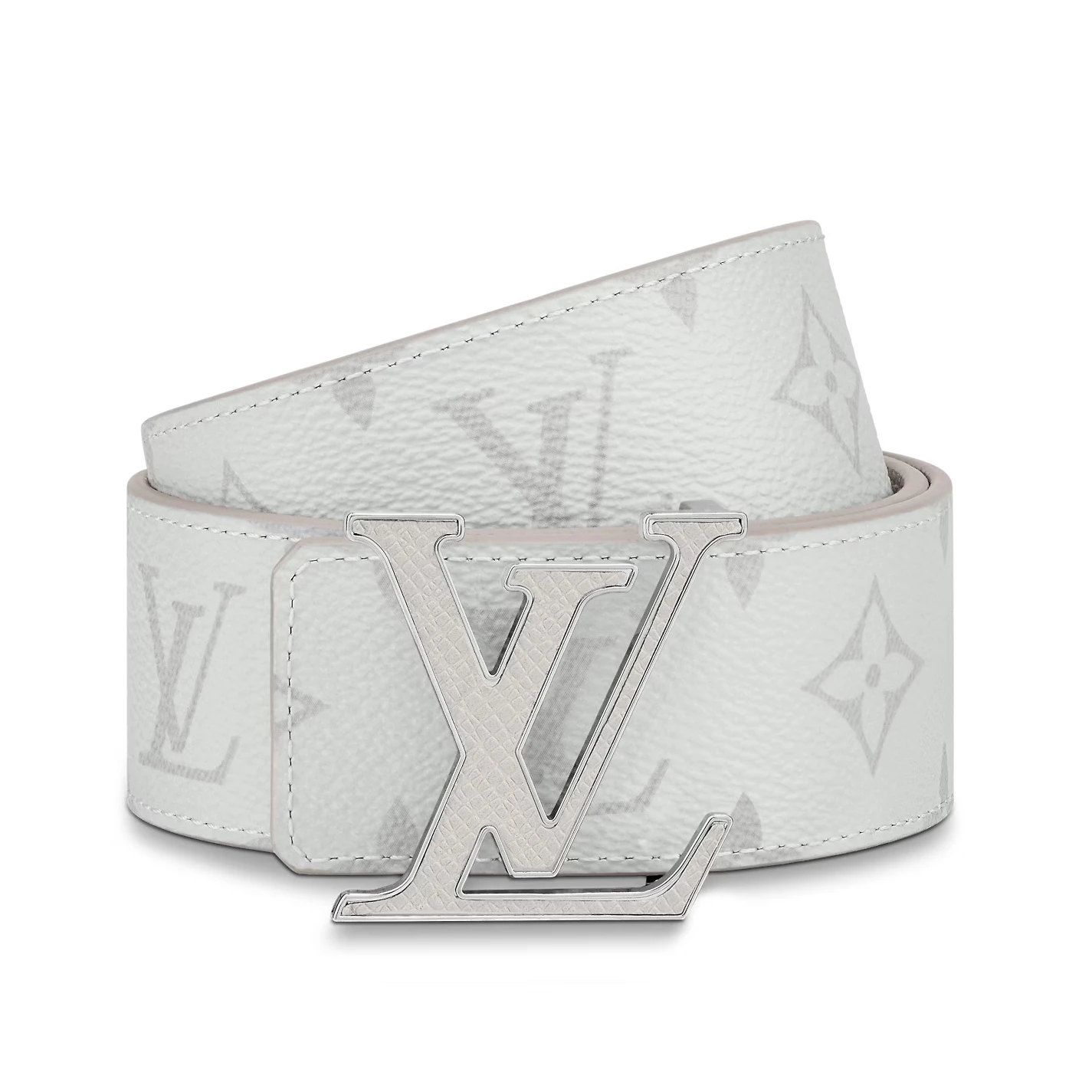 Top lv Louis Vuitton M0158U White LV Initiales 40mm Reversible Belt