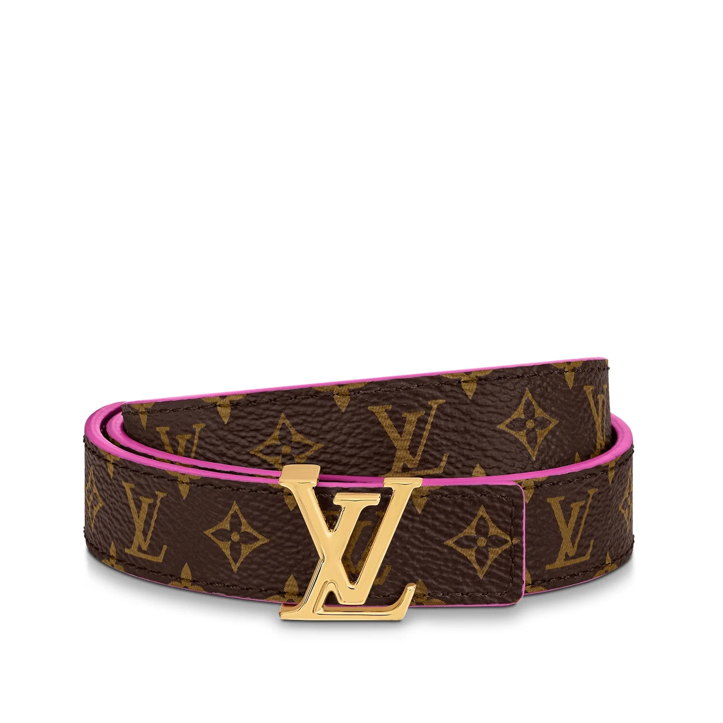 Replica bags lv Louis Vuitton M0703X Pink LV Iconic 20mm Reversible Belt
