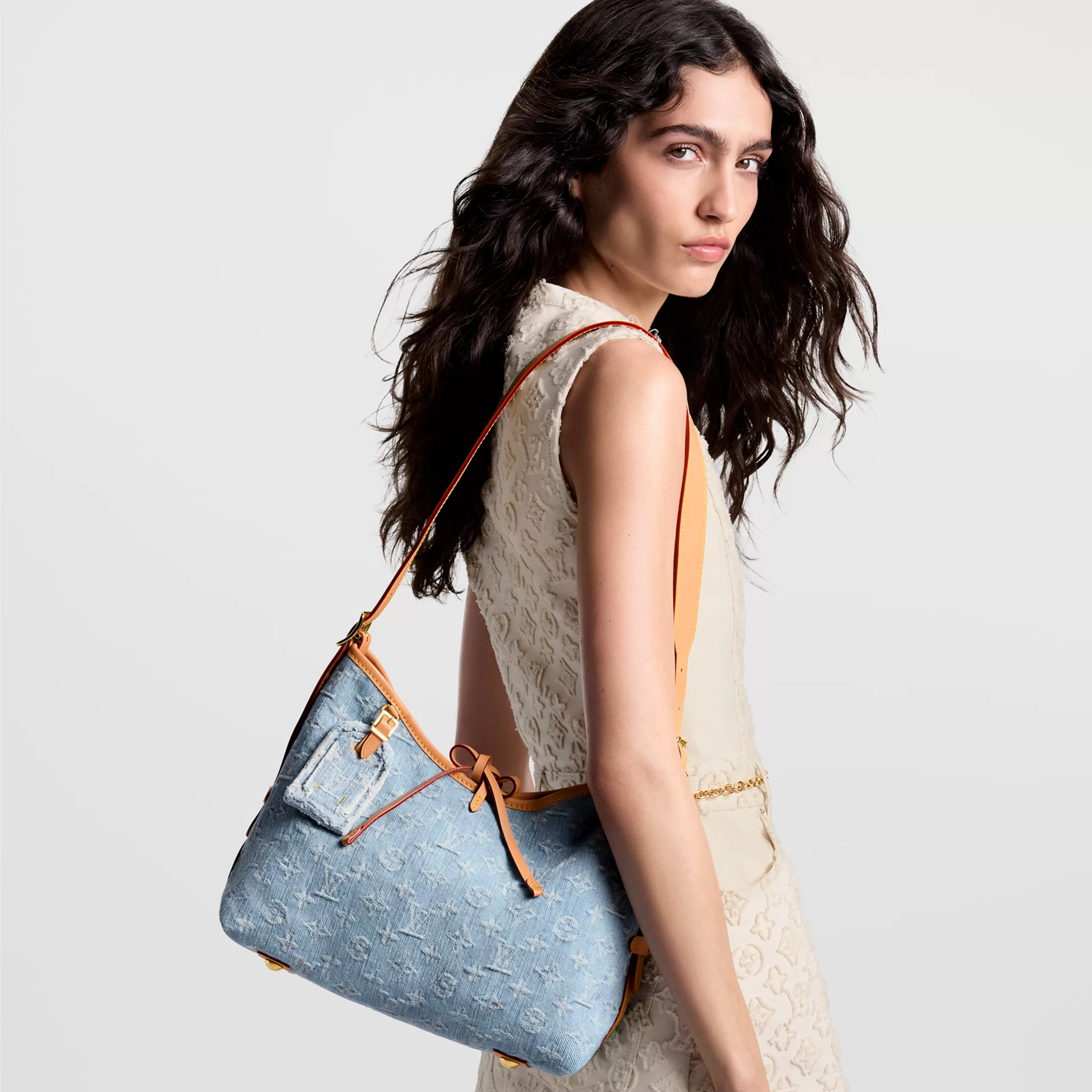 Replica bags Louis Vuitton M11462 CarryAll PM Sky Blue Denim