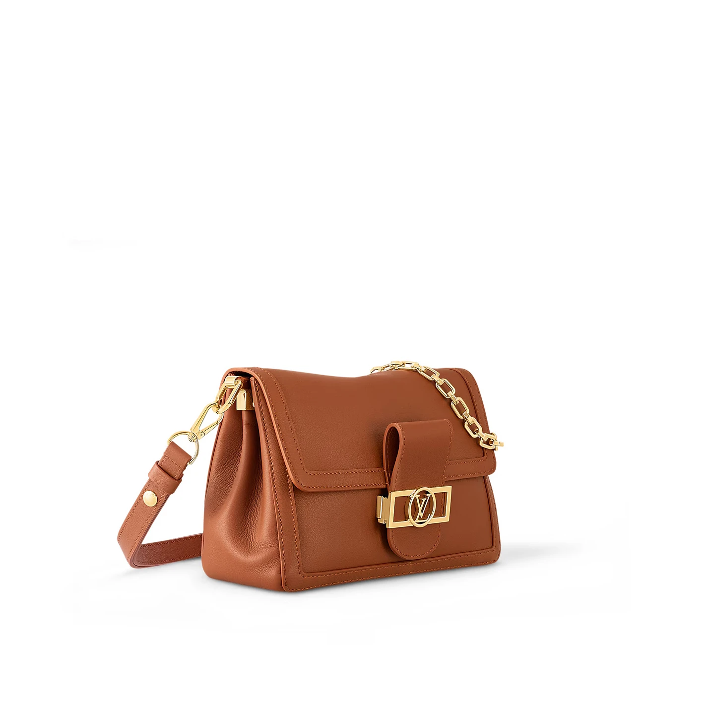 Top lv Louis Vuitton M11476 Dauphine Soft MM Cognac