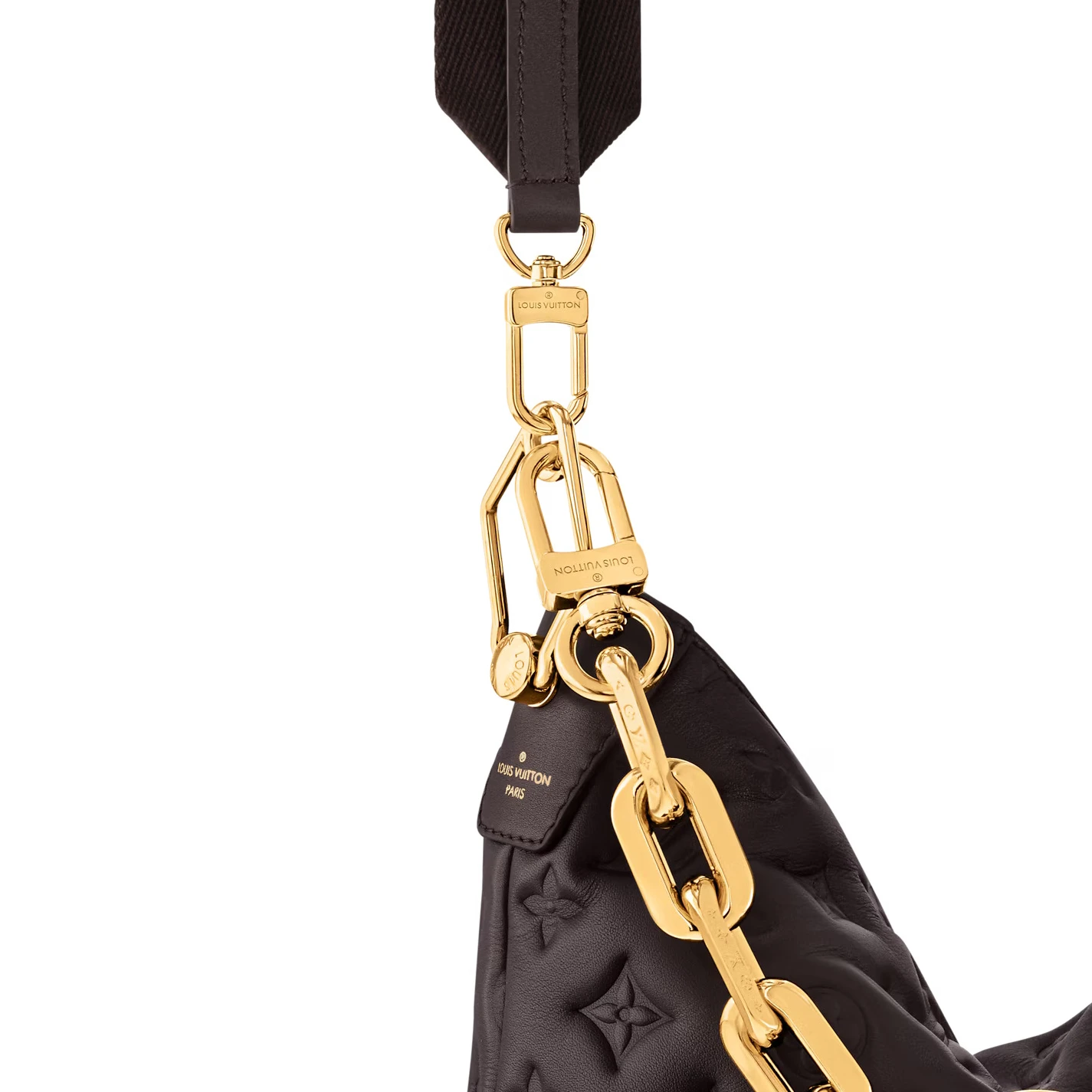 Top lv Louis Vuitton M12072 Coussin Hobo MM Chocolat