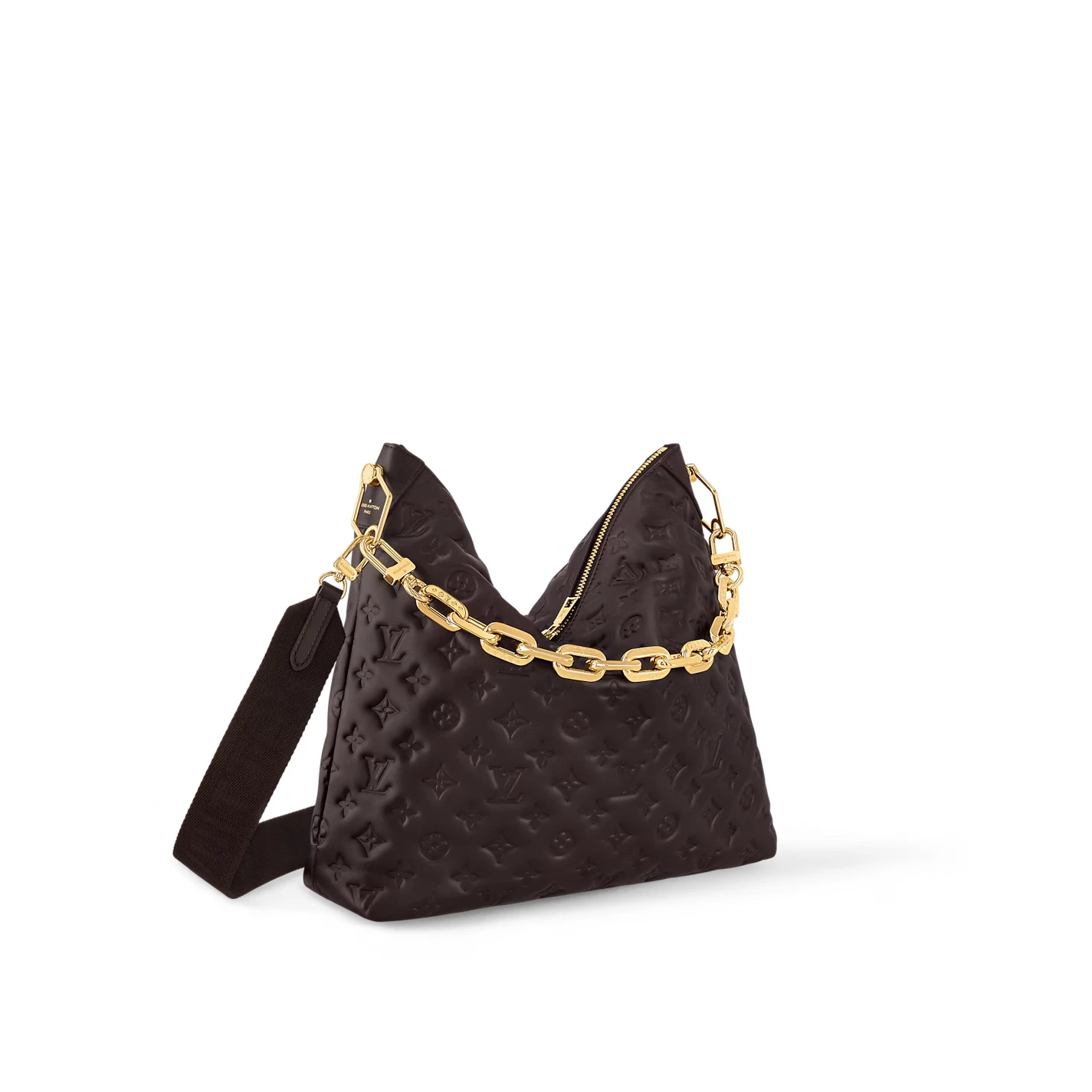 Top lv Louis Vuitton M12072 Coussin Hobo MM Chocolat