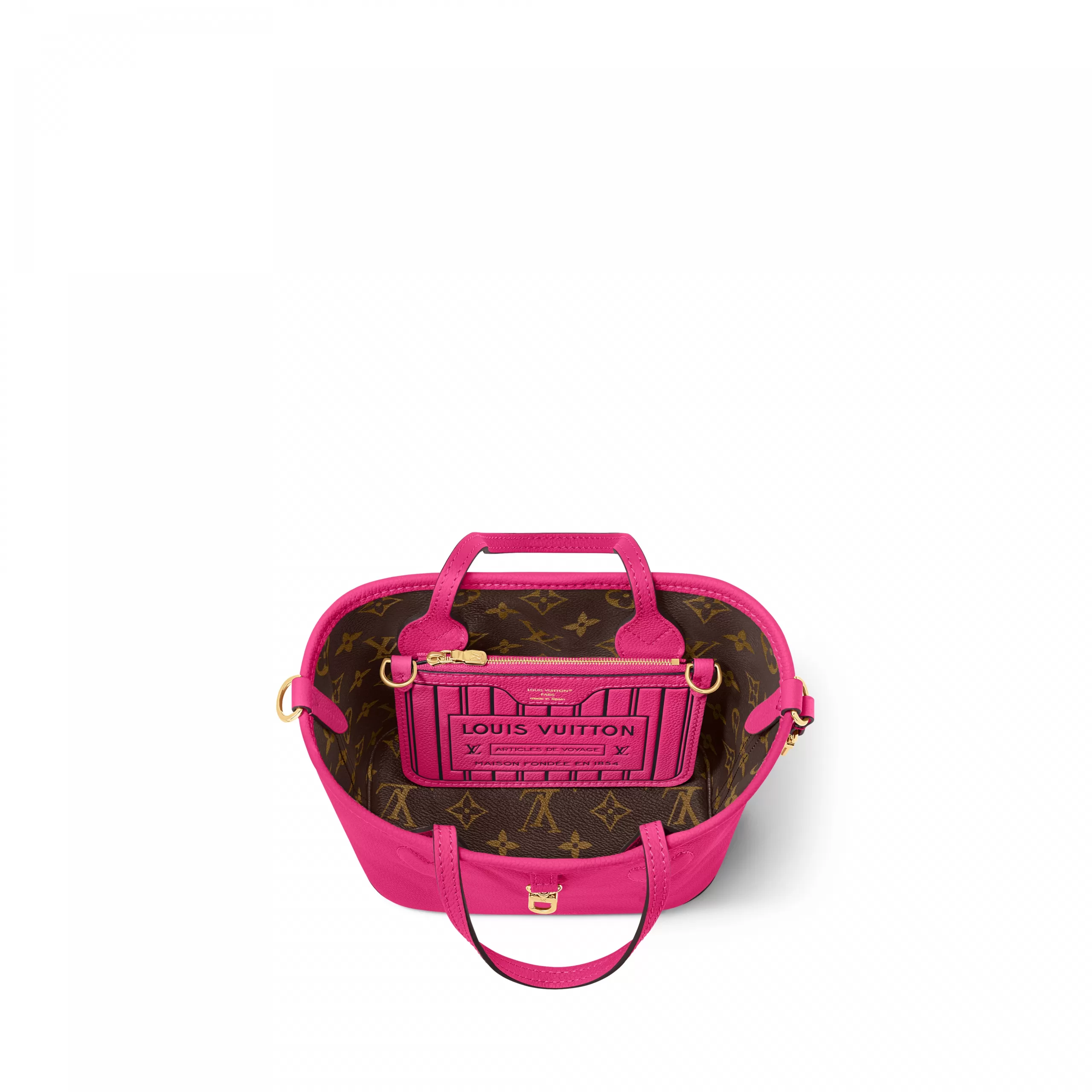 Louis vuitton locations Louis Vuitton M12106 Neverfull Bandoulière Inside Out BB Rose