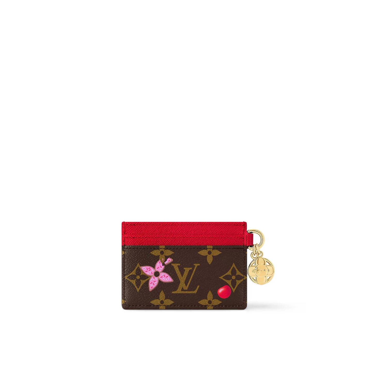 Mythick ru Louis Vuitton M12215 EARLY ACCESS LV Charms Card Holder Candy Red