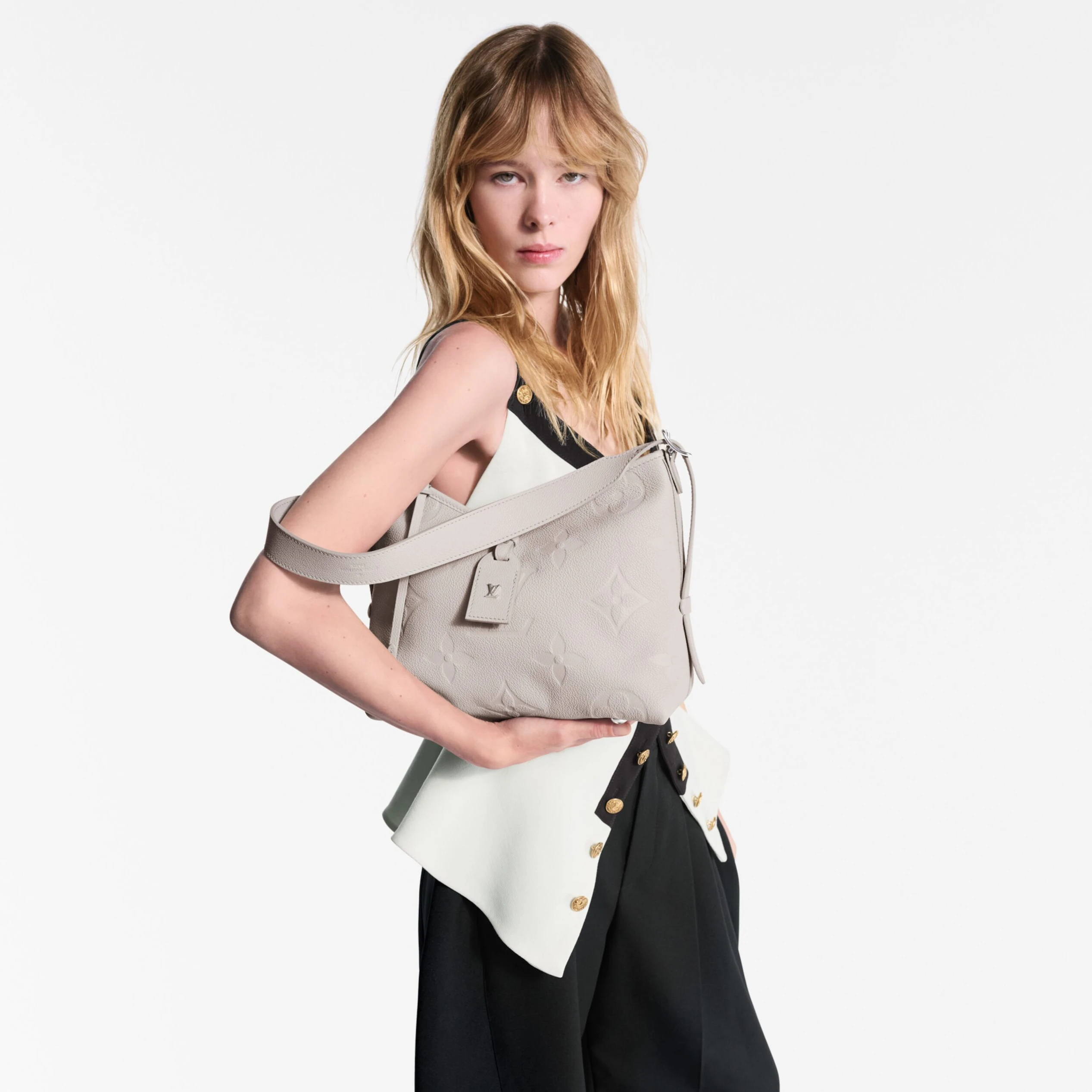 Top lv Louis Vuitton M12917 CarryAll PM Brume Gray