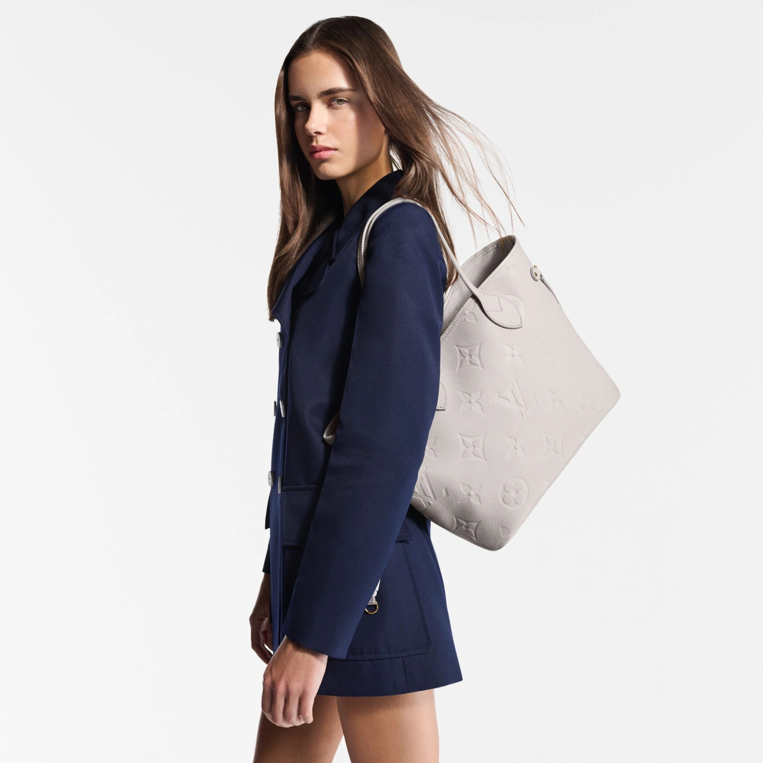 Replica bag Louis Vuitton M13758 Neverfull MM Brume Gray