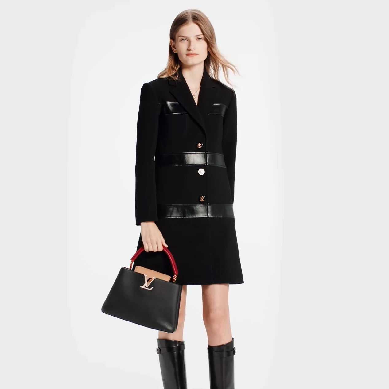 Replica bags lv Louis Vuitton M20704 Capucines MM Noir Rubis