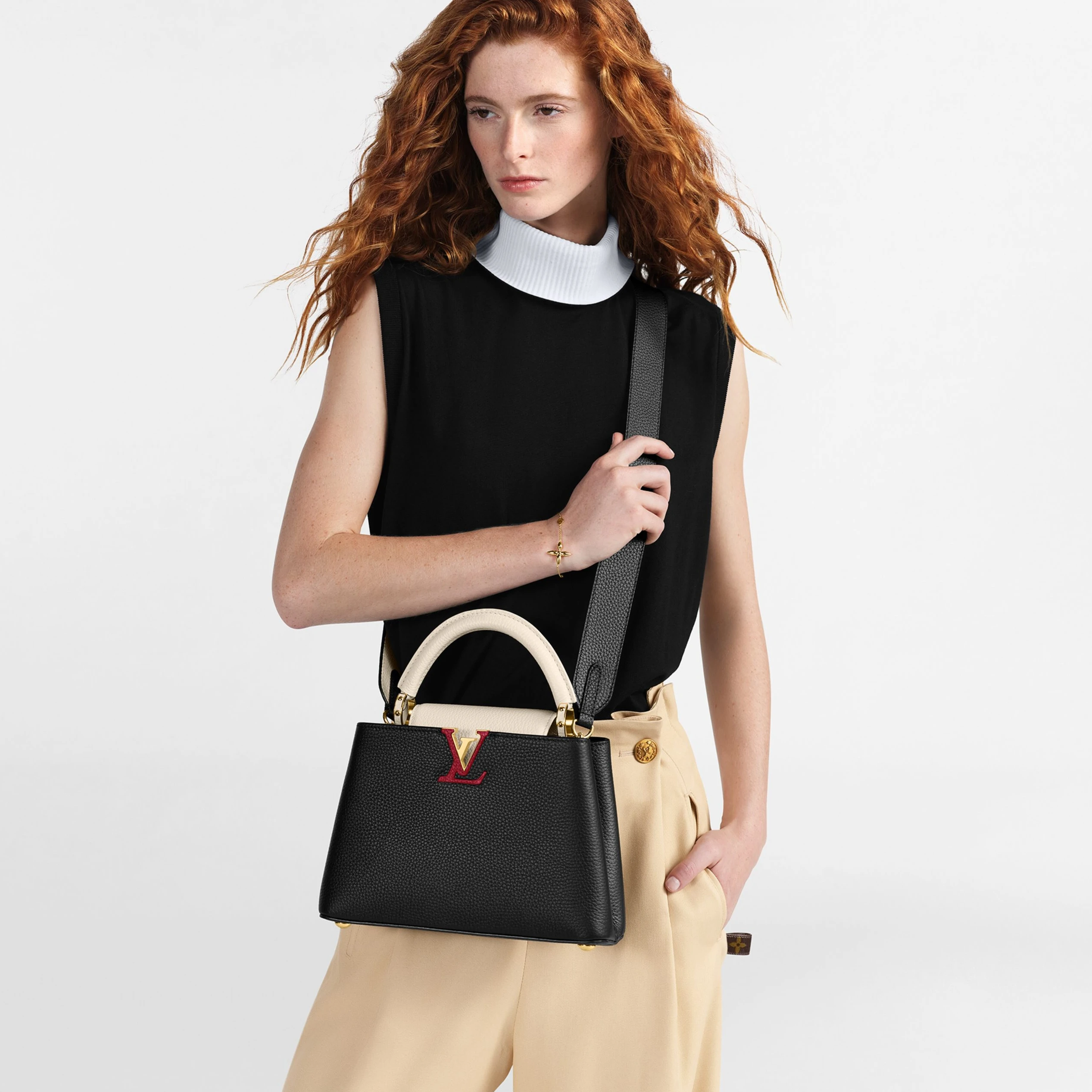 Top lv Louis Vuitton M21043 Capucines BB Black