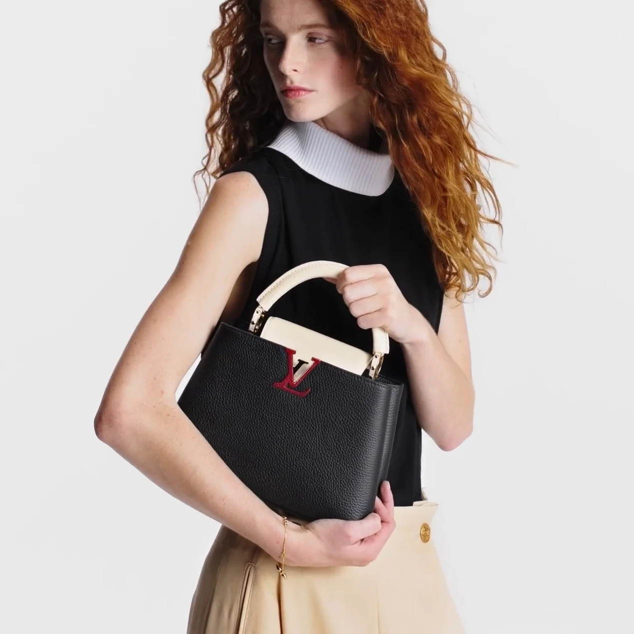 Top lv Louis Vuitton M21043 Capucines BB Black