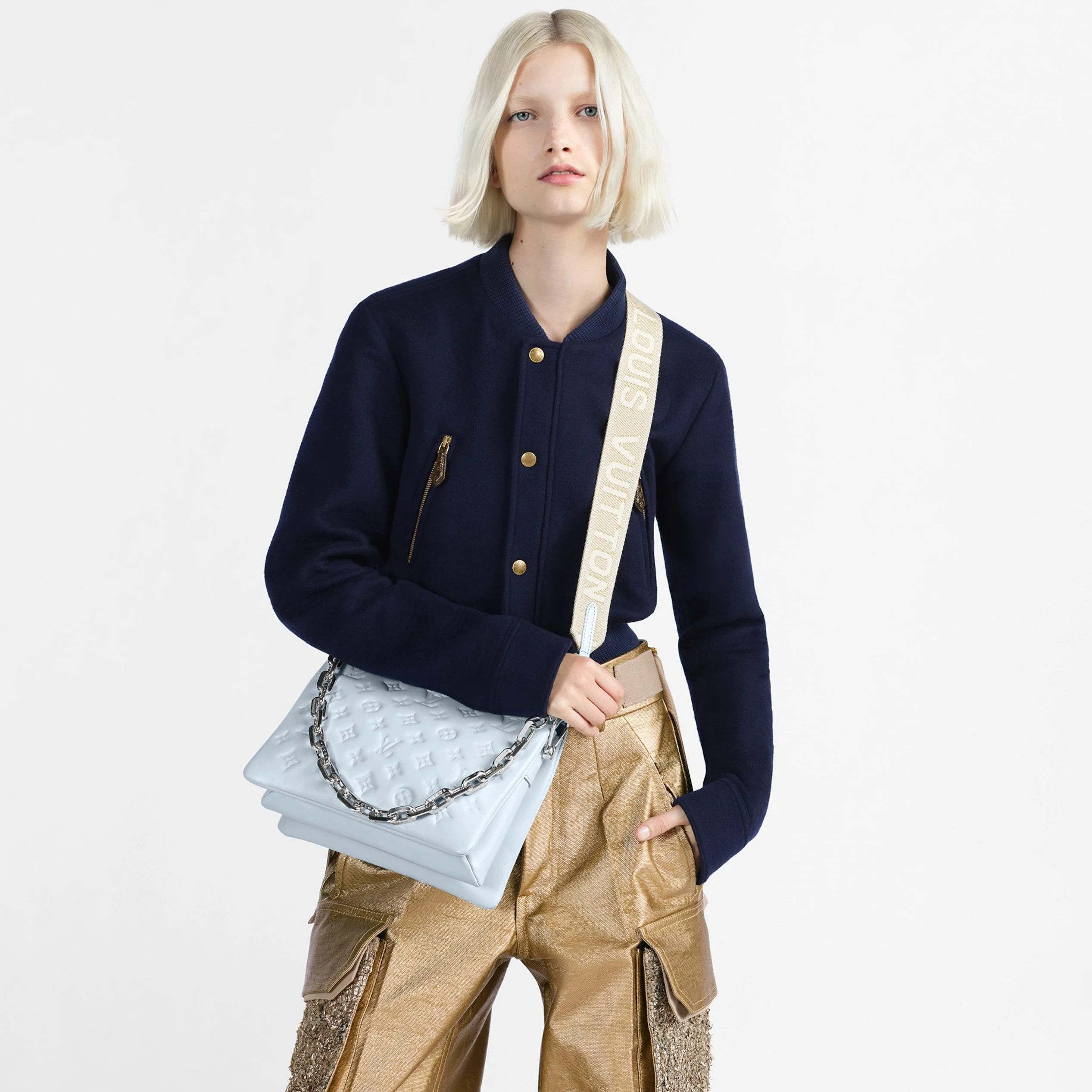 Top lv Louis Vuitton M21197 Coussin PM Blue Glacier