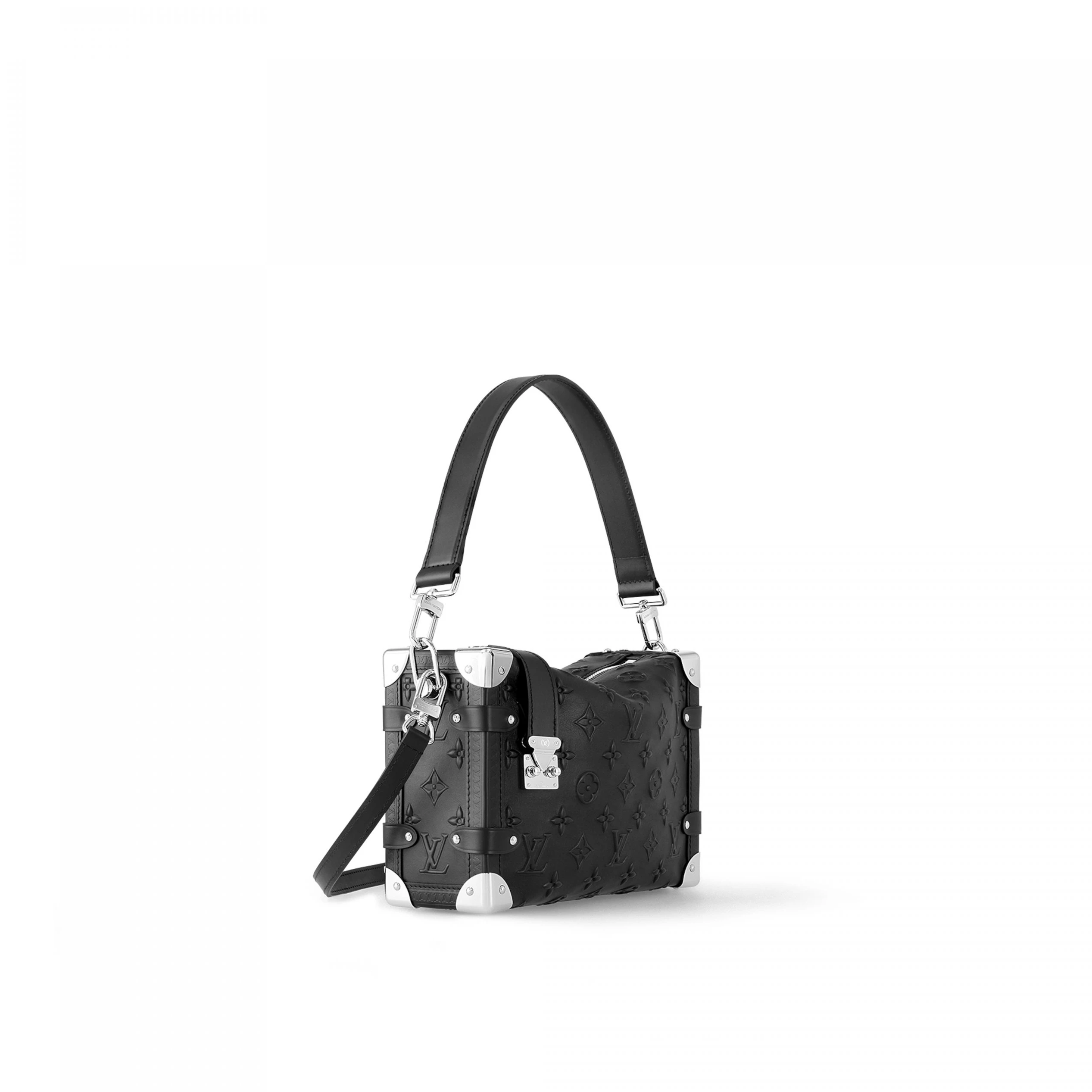 Louis vuitton locations Louis Vuitton M21709 Side Trunk MM Black Fashion Leather