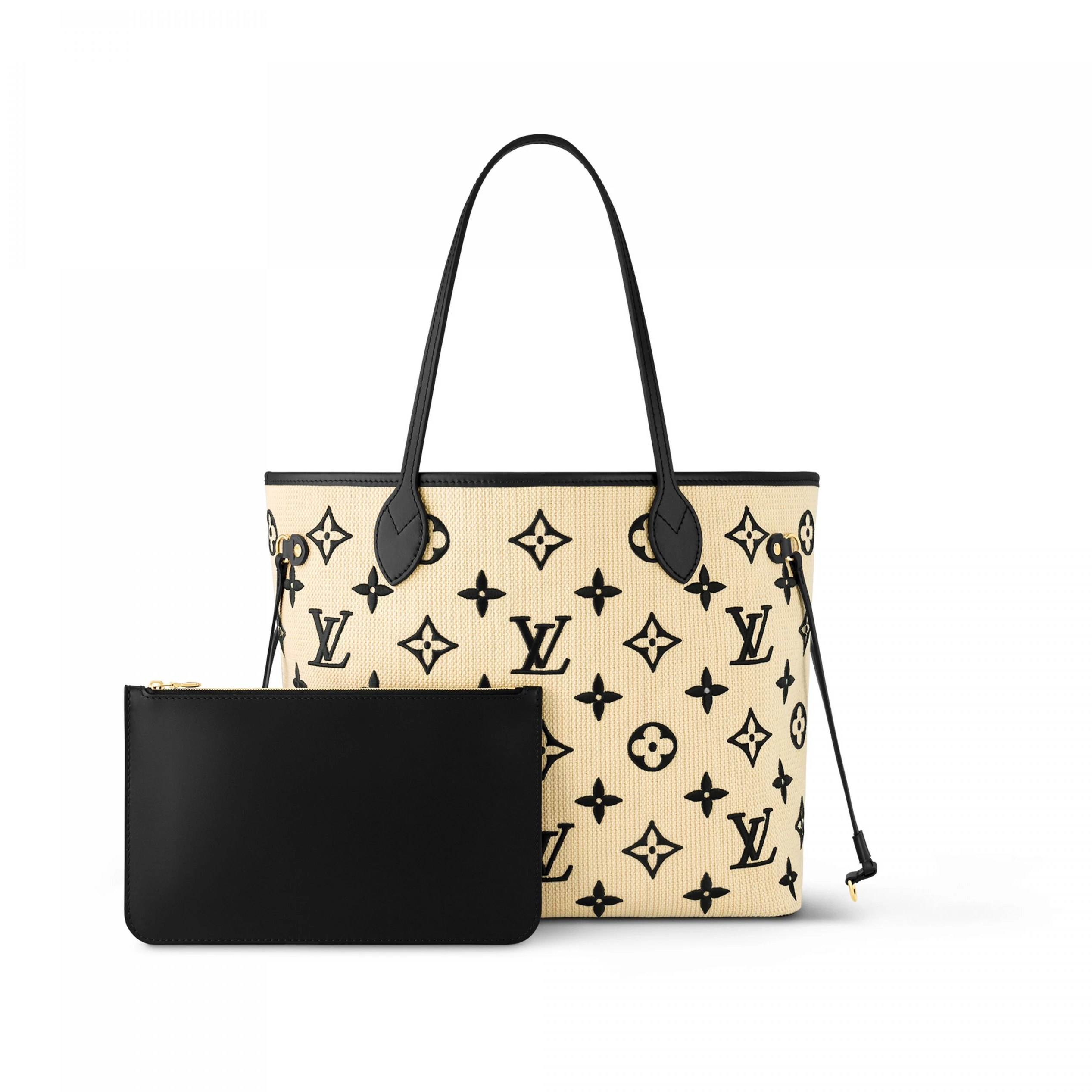 Louis vuitton locations Louis Vuitton M22838 Neverfull MM Lotus cotton Black Beige