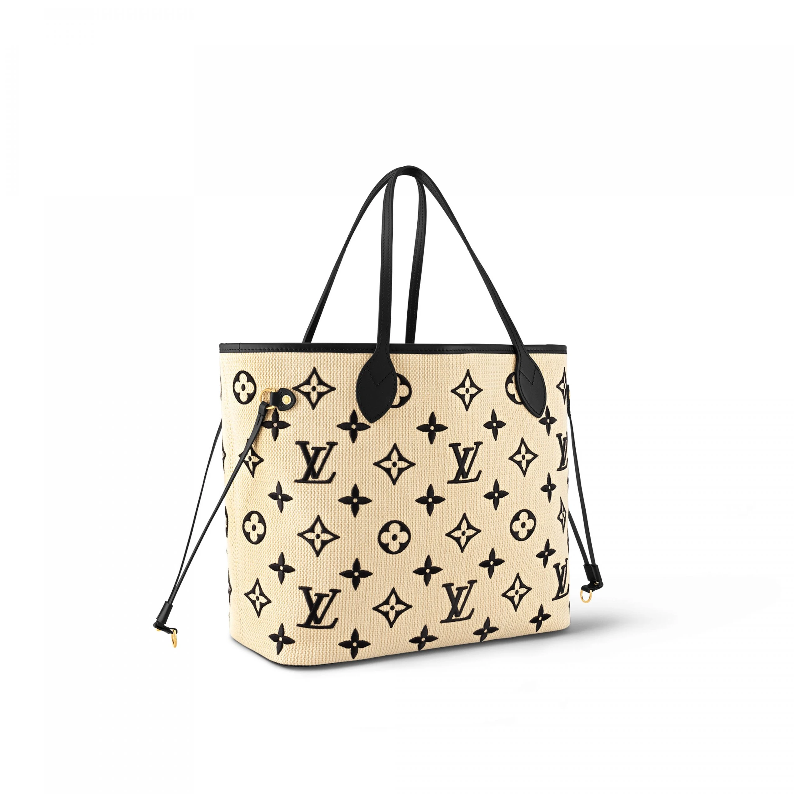 Louis vuitton locations Louis Vuitton M22838 Neverfull MM Lotus cotton Black Beige