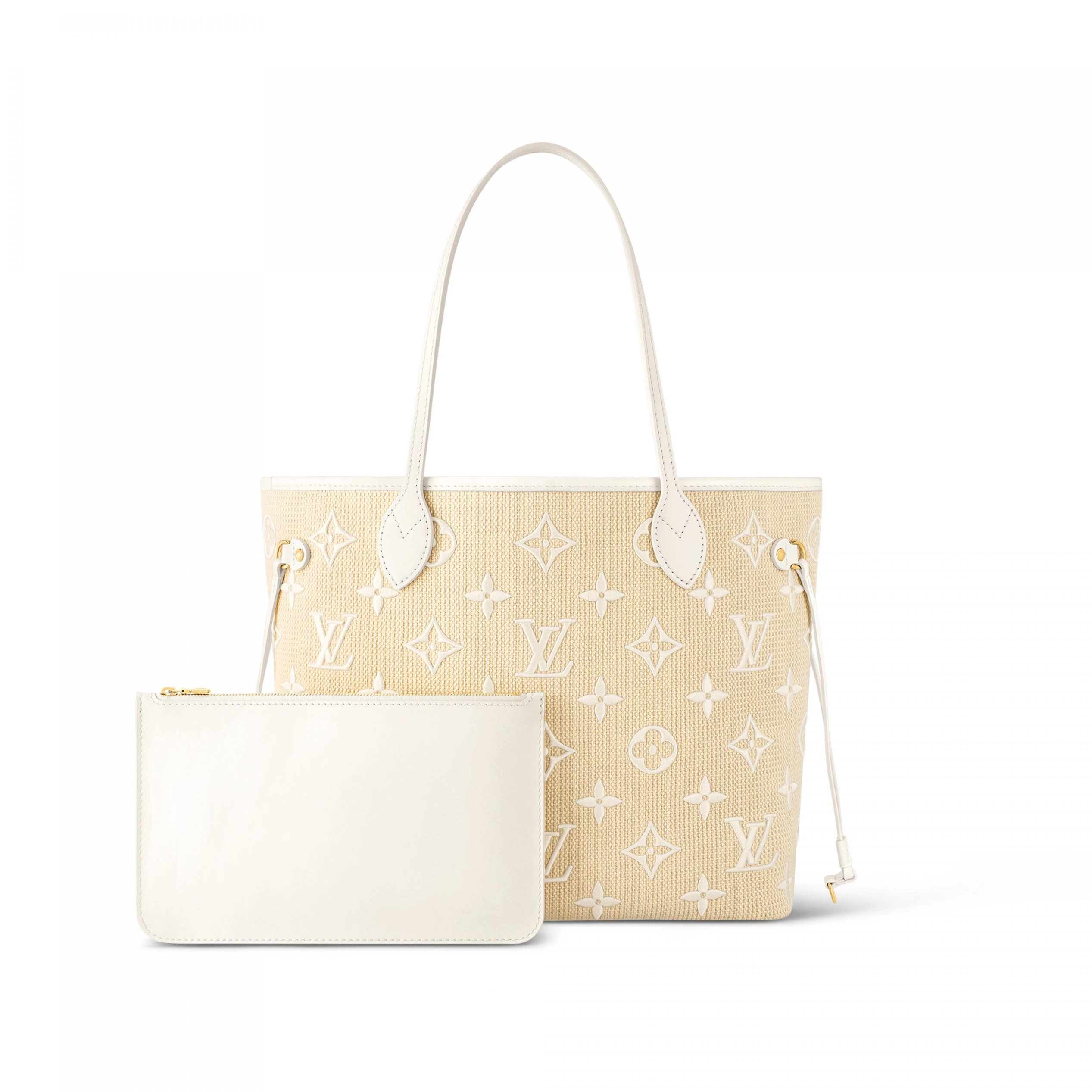 Lv belts replica Louis Vuitton M22839 Neverfull MM Lotus Cotton White Beige