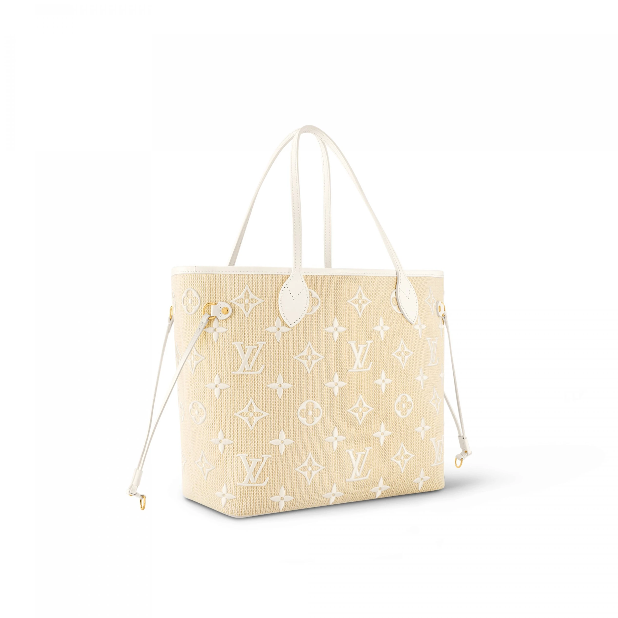 Lv belts replica Louis Vuitton M22839 Neverfull MM Lotus Cotton White Beige
