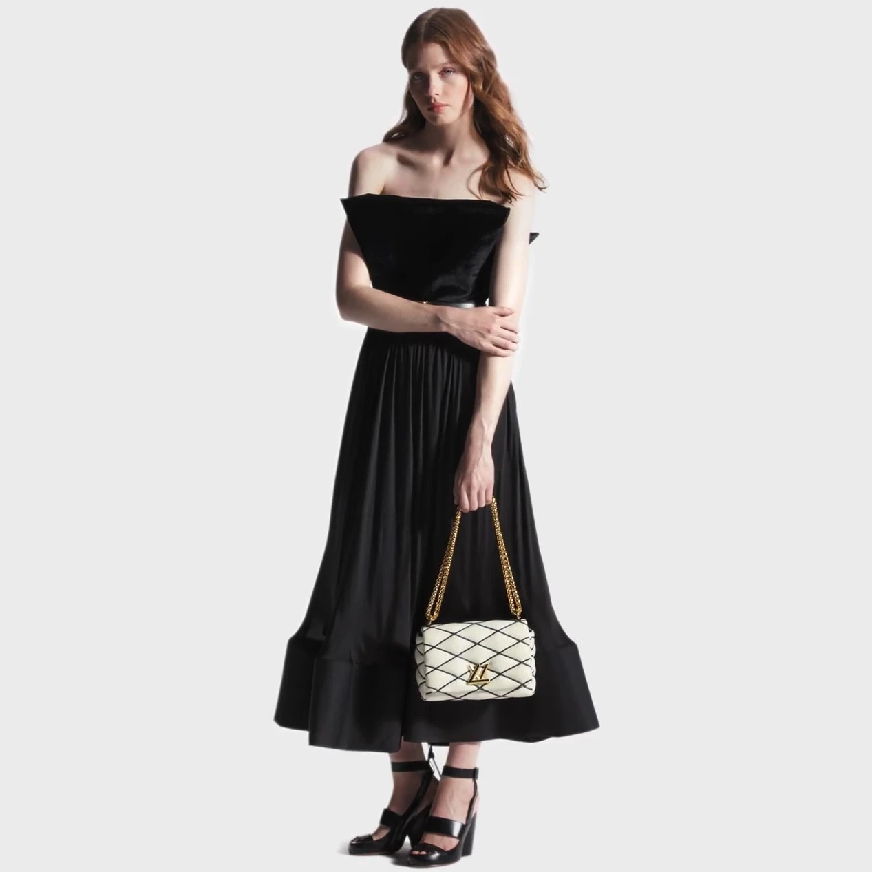 Replica bags Louis Vuitton M22890 GO-14 MM White Black