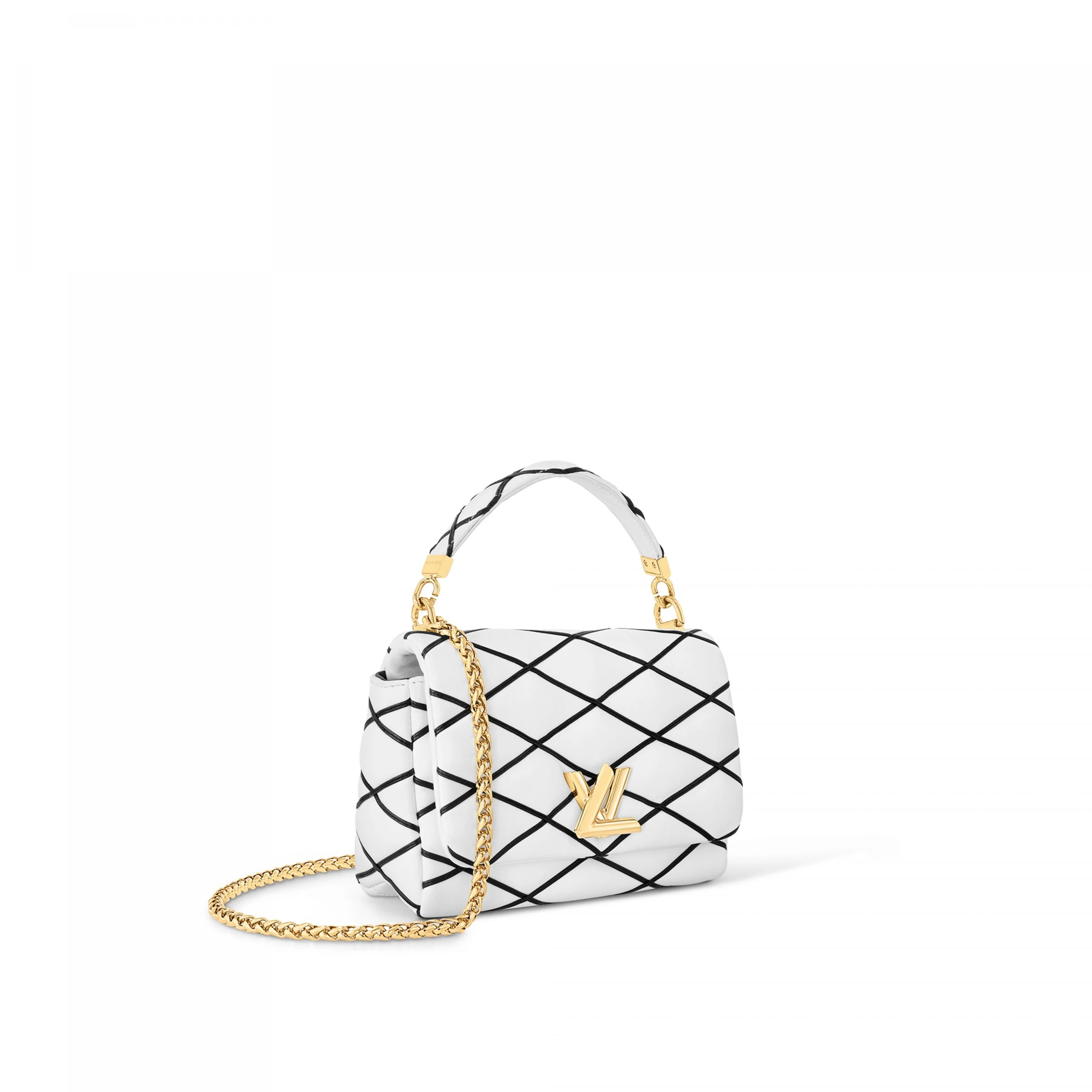 Replica bags Louis Vuitton M22890 GO-14 MM White Black