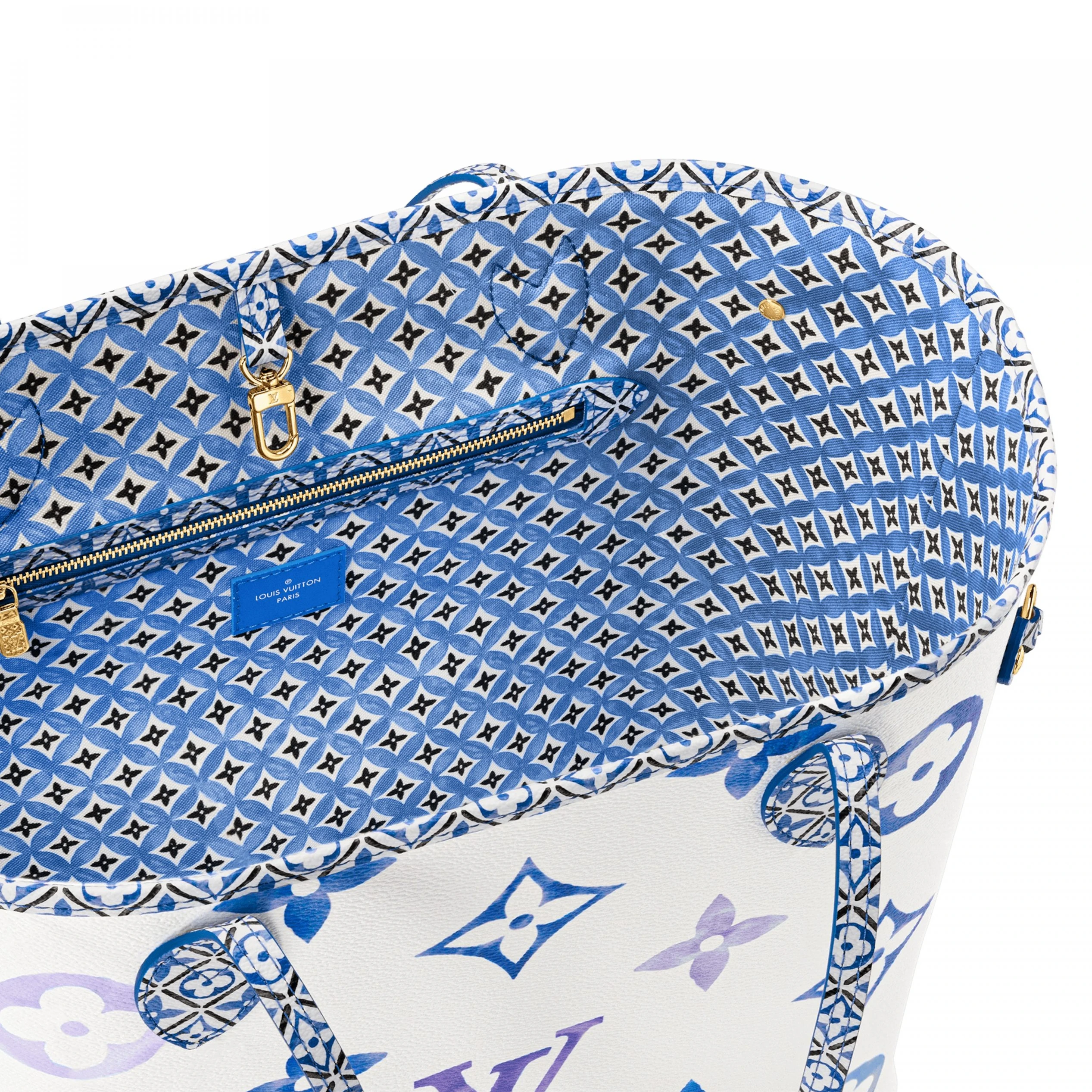 Lv belts replica Louis Vuitton M22979 Neverfull MM Blue Monogram