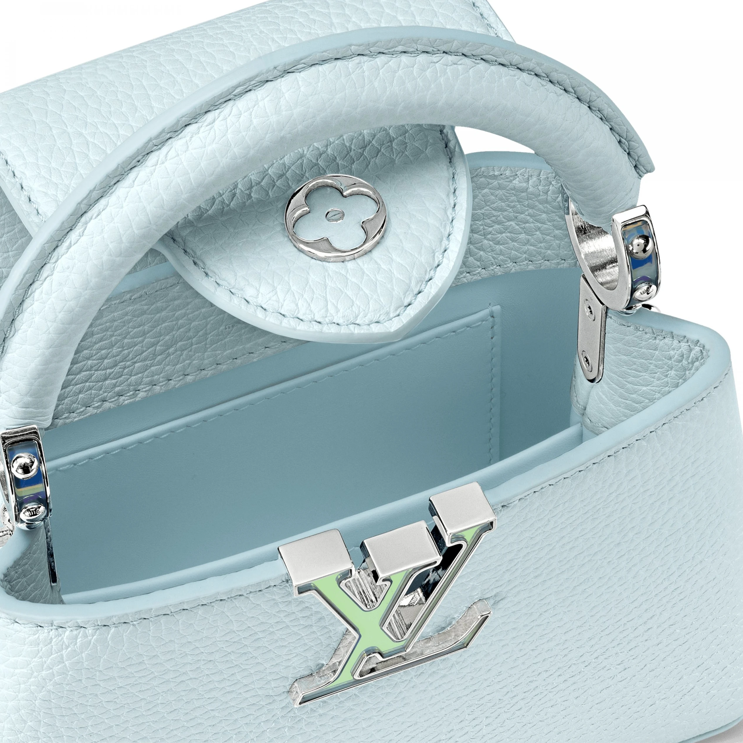 Top lv Louis Vuitton M23289 LV SKI Capucines Mini Blue Glacier