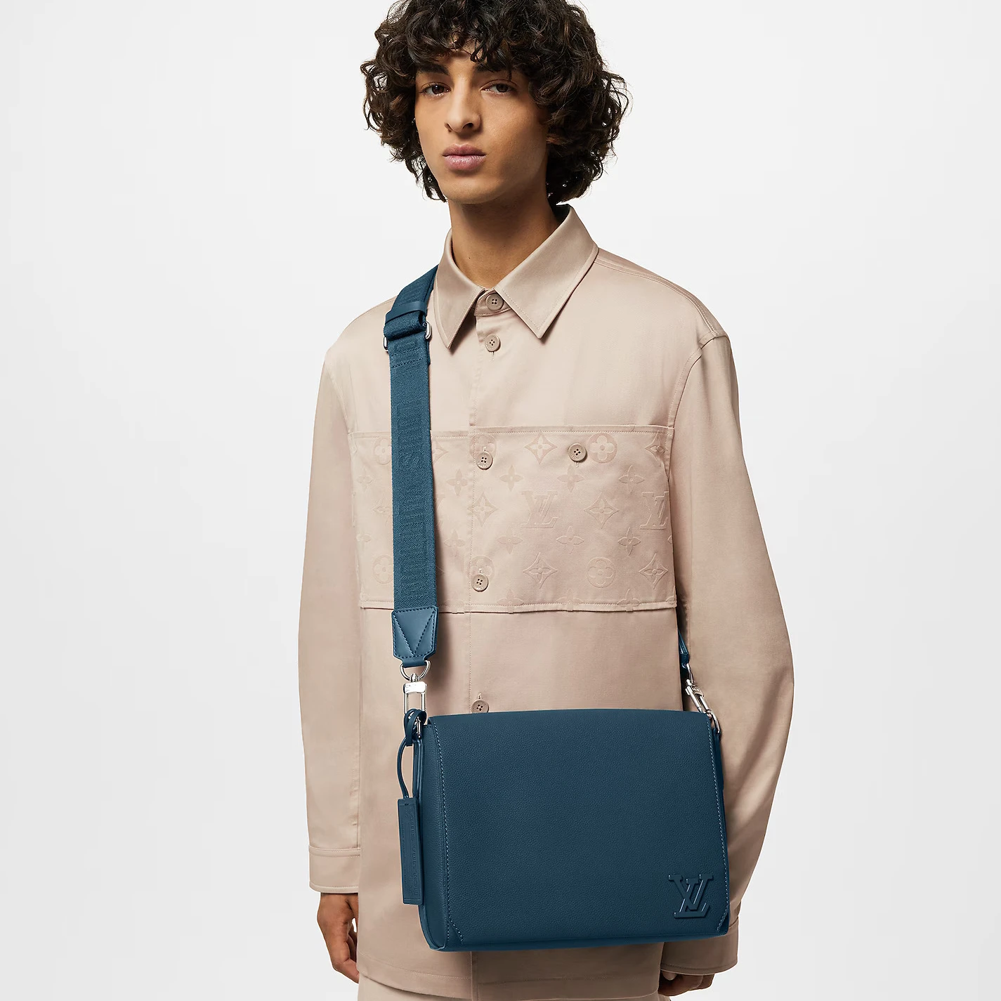 Top lv Louis Vuitton M23709 Takeoff Messenger Bleu Atlantique