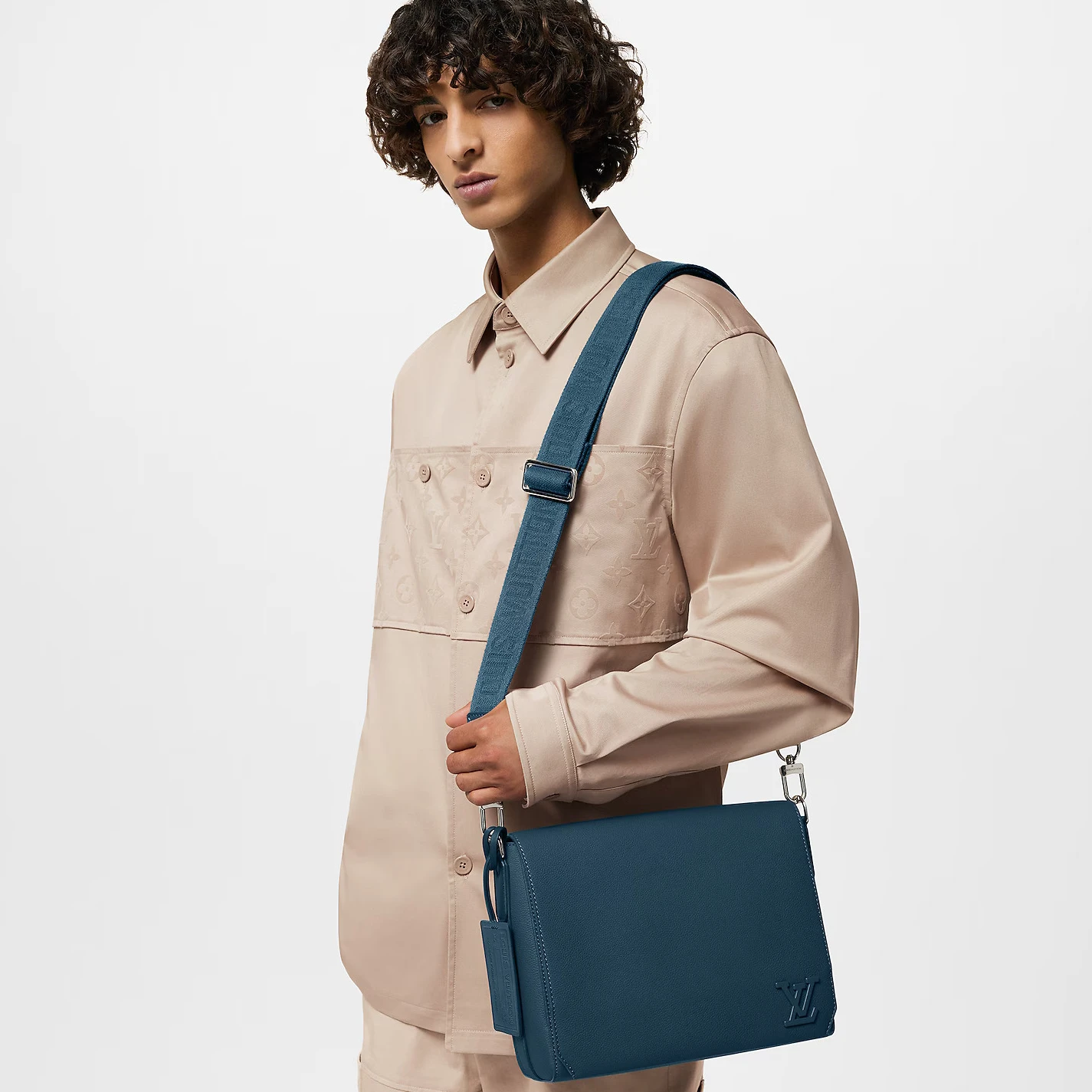Top lv Louis Vuitton M23709 Takeoff Messenger Bleu Atlantique