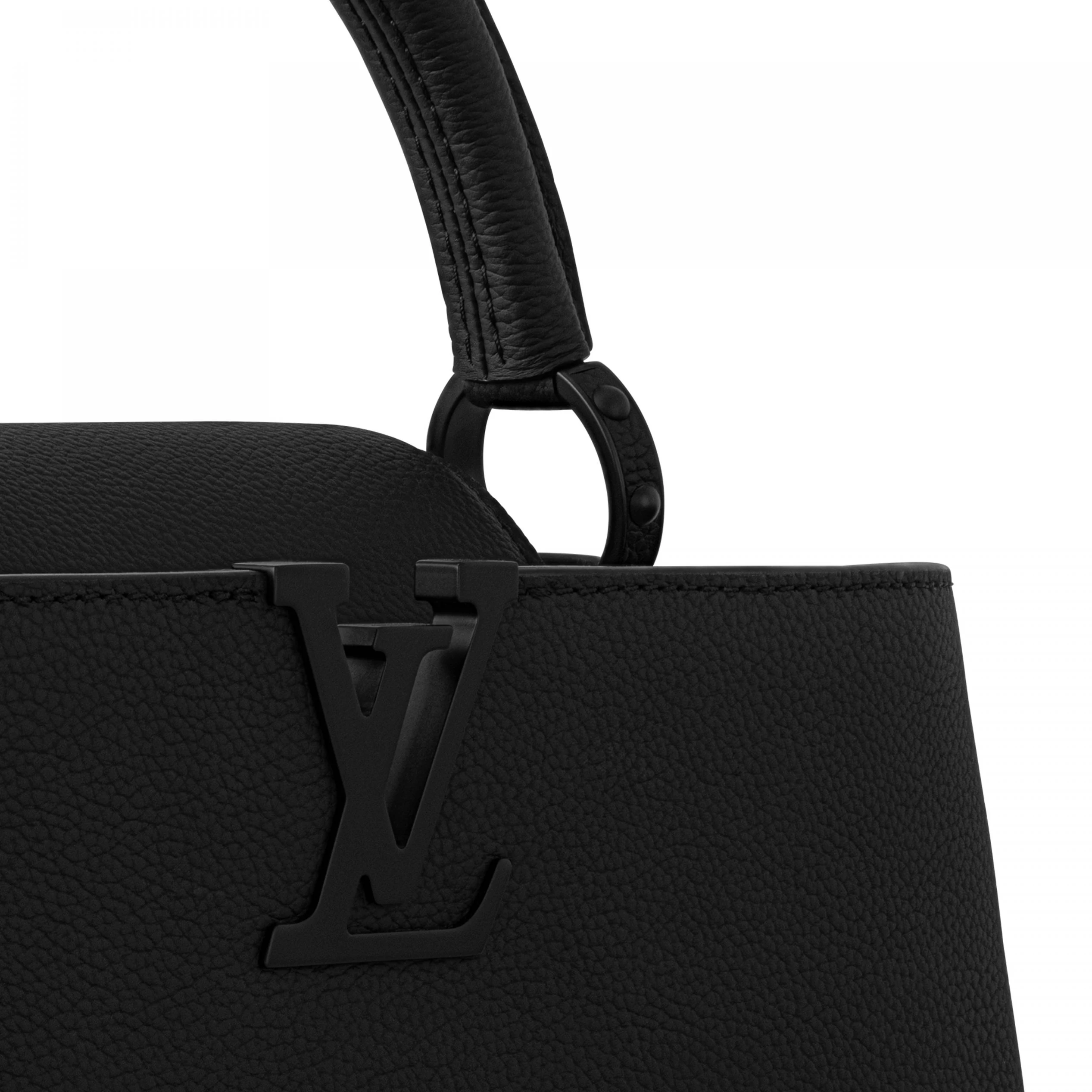 Top lv Louis Vuitton M23947 Capucines East-West MM All Black