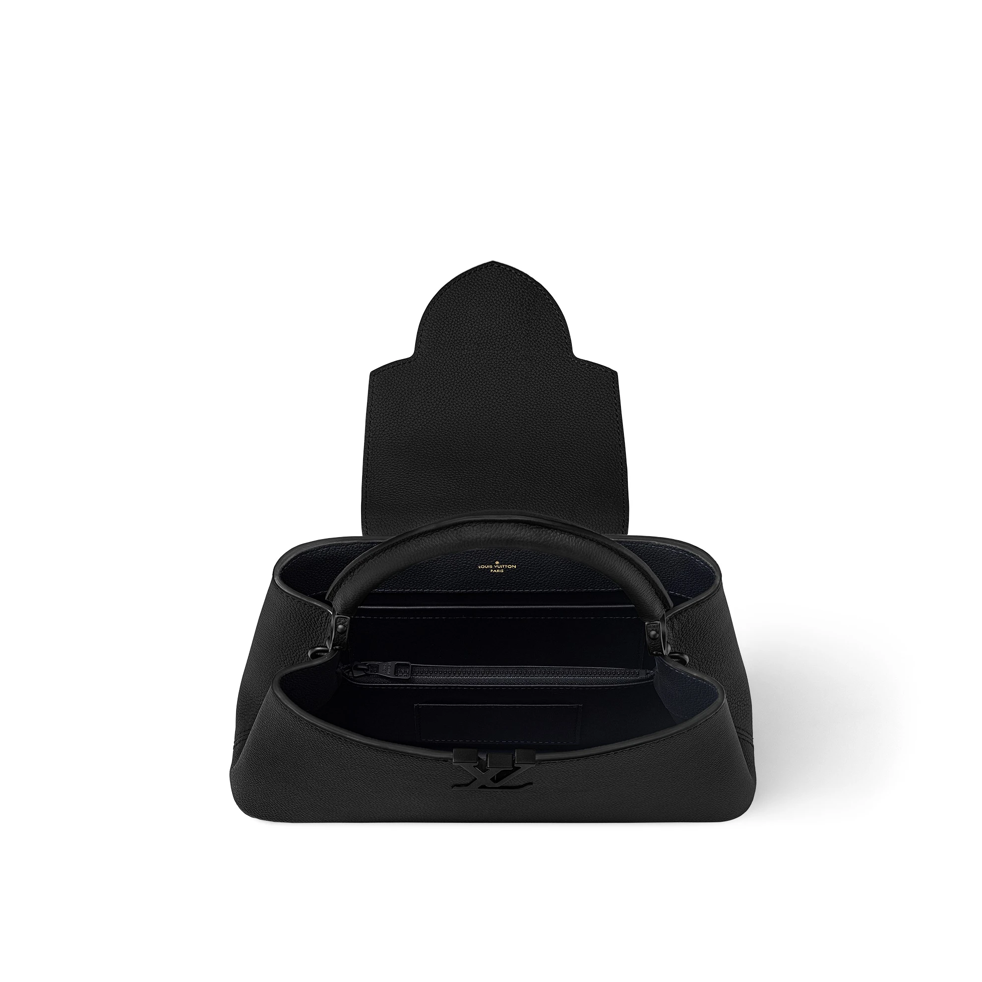 Top lv Louis Vuitton M23947 Capucines East-West MM All Black