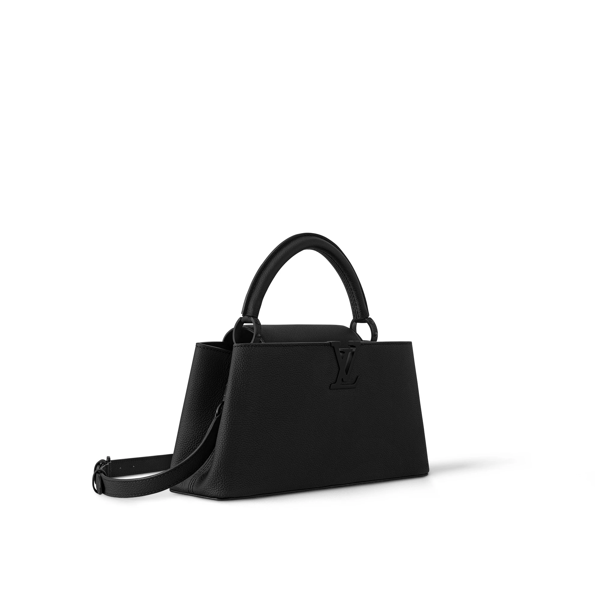 Top lv Louis Vuitton M23947 Capucines East-West MM All Black