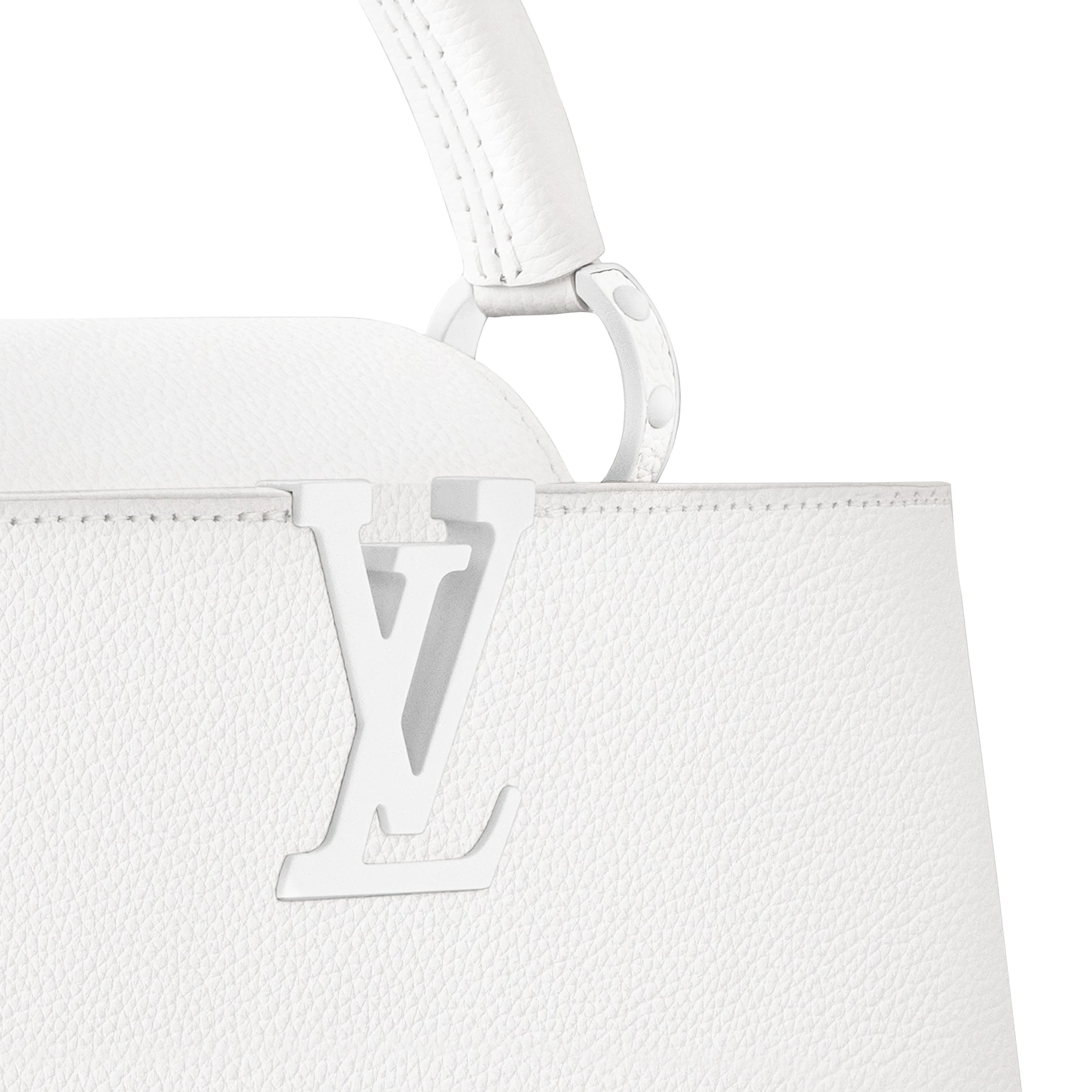 Top lv Louis Vuitton M23948 Capucines East-West MM Optic White