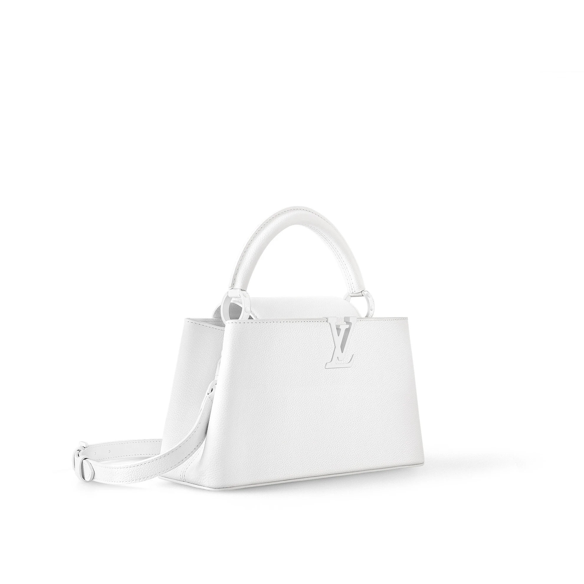 Top lv Louis Vuitton M23948 Capucines East-West MM Optic White