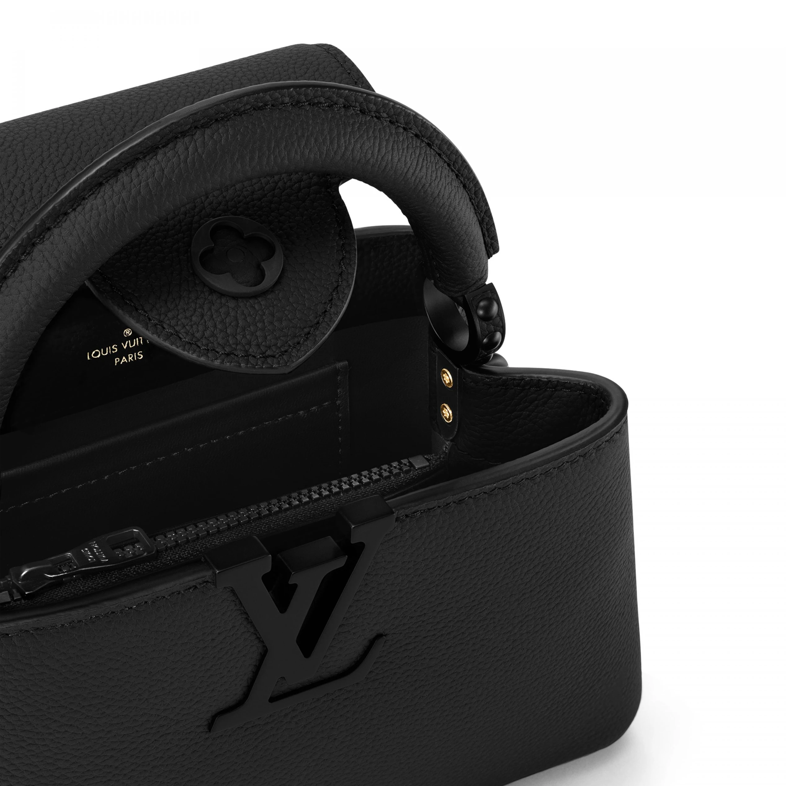 Replica bags lv Louis Vuitton M23955 Capucines East-West Mini All Black